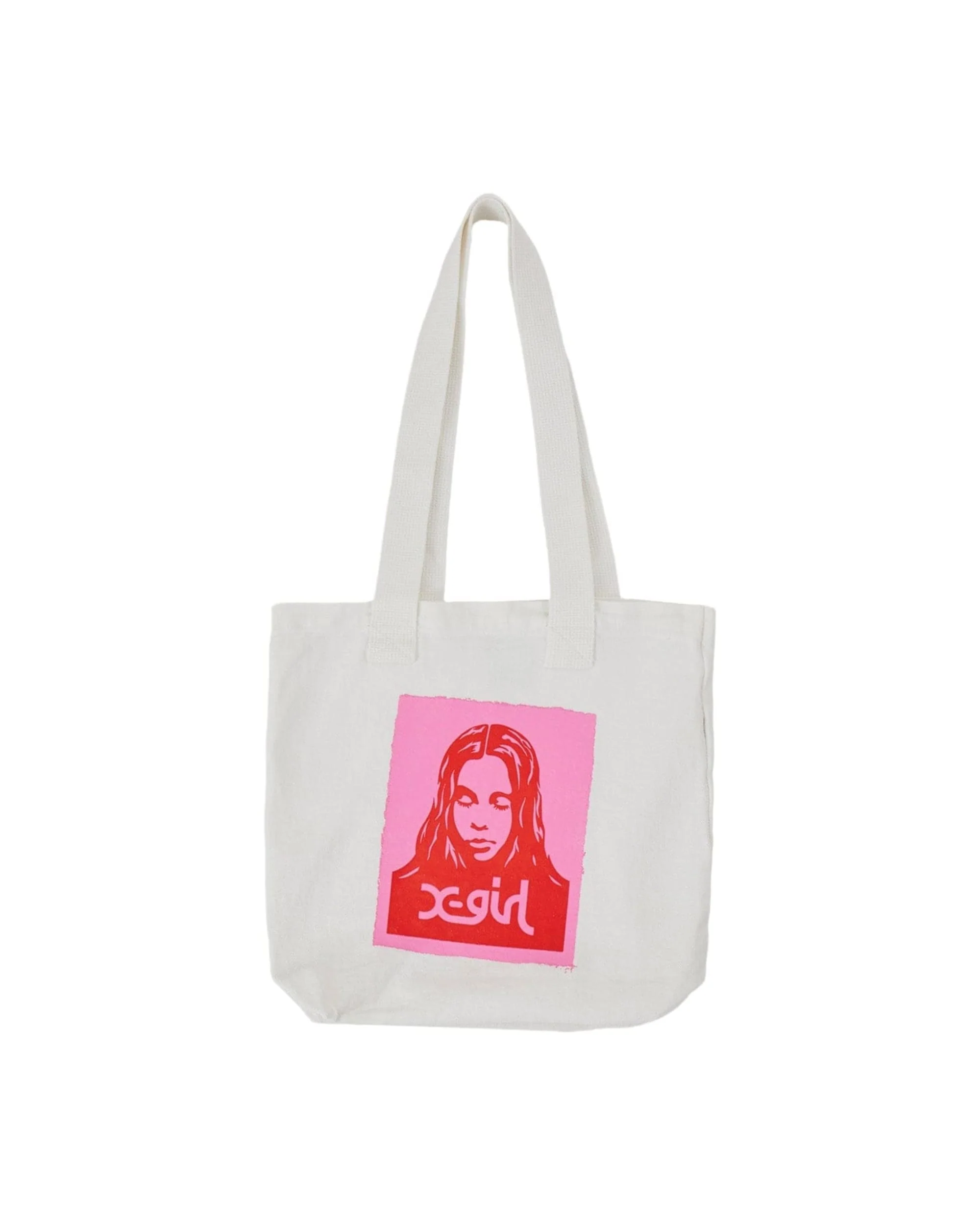FACE POSTER WASHED DENIM TOTE BAG