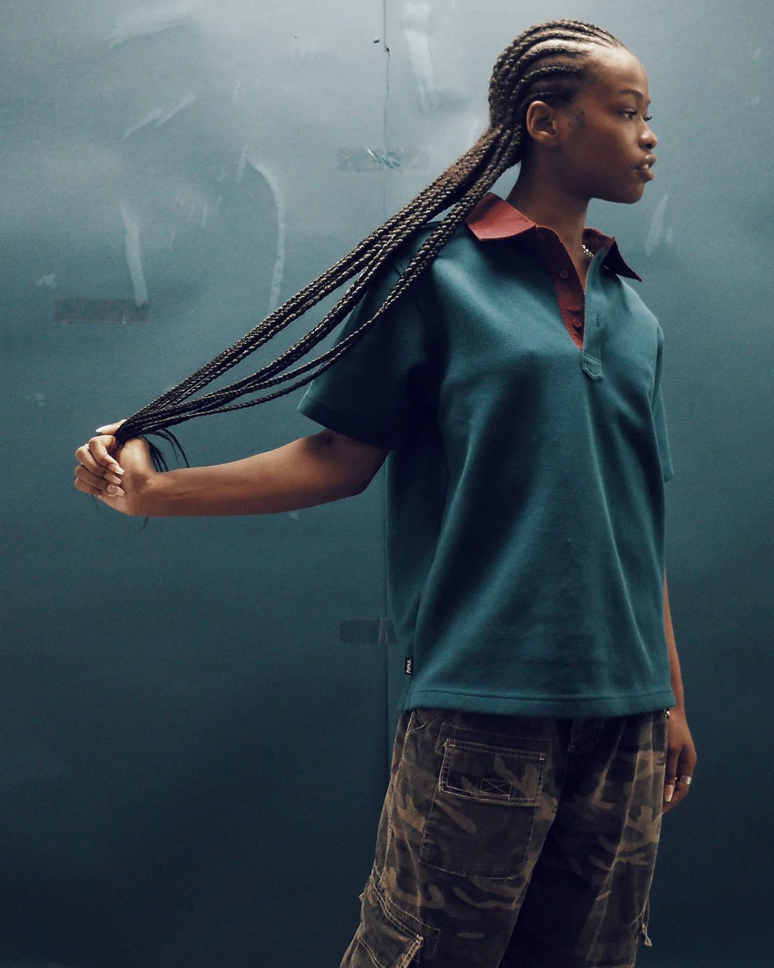 filthy® contrasted polo (navy) - Image 3