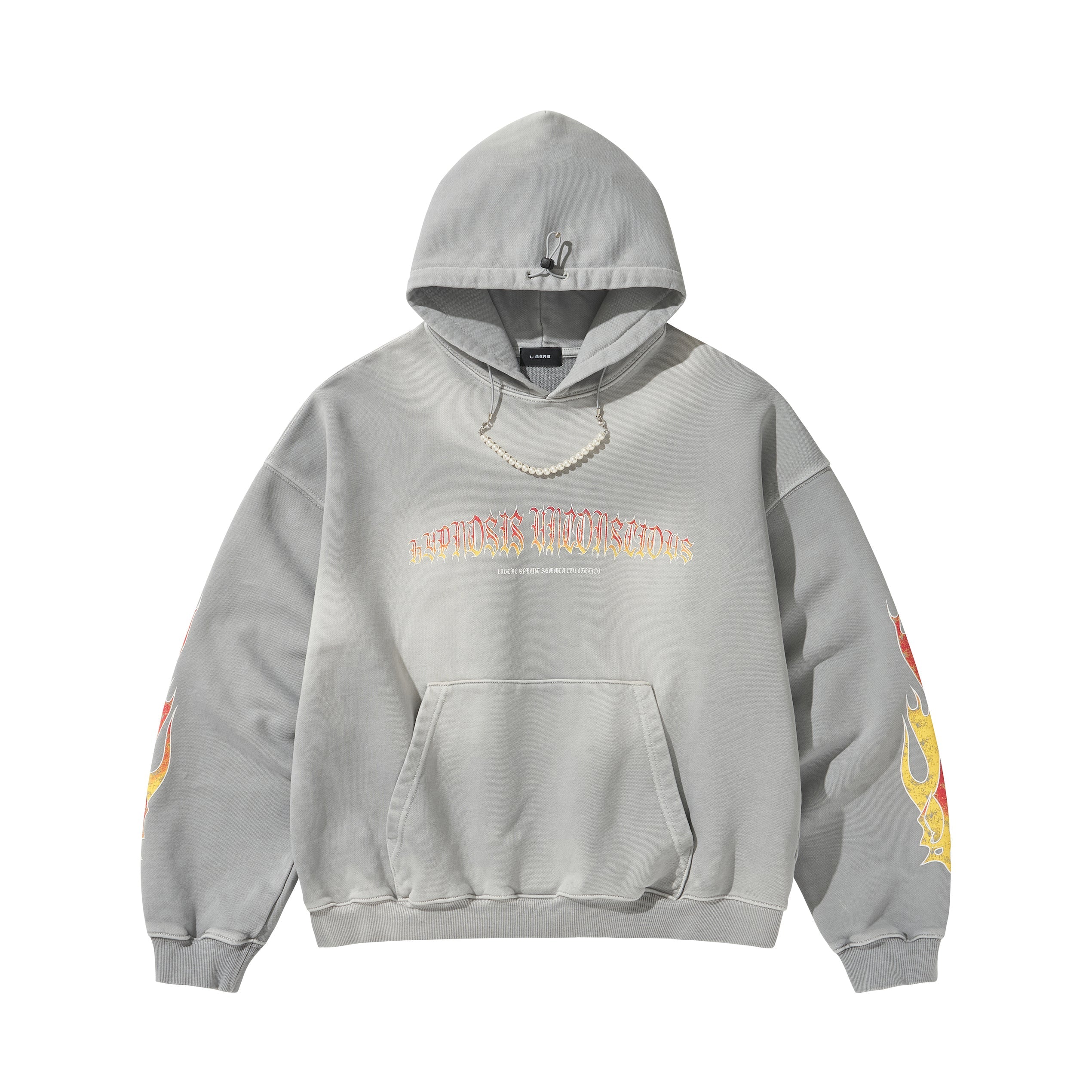 FLAME BEADS HOODIE / GRAY - Image 19