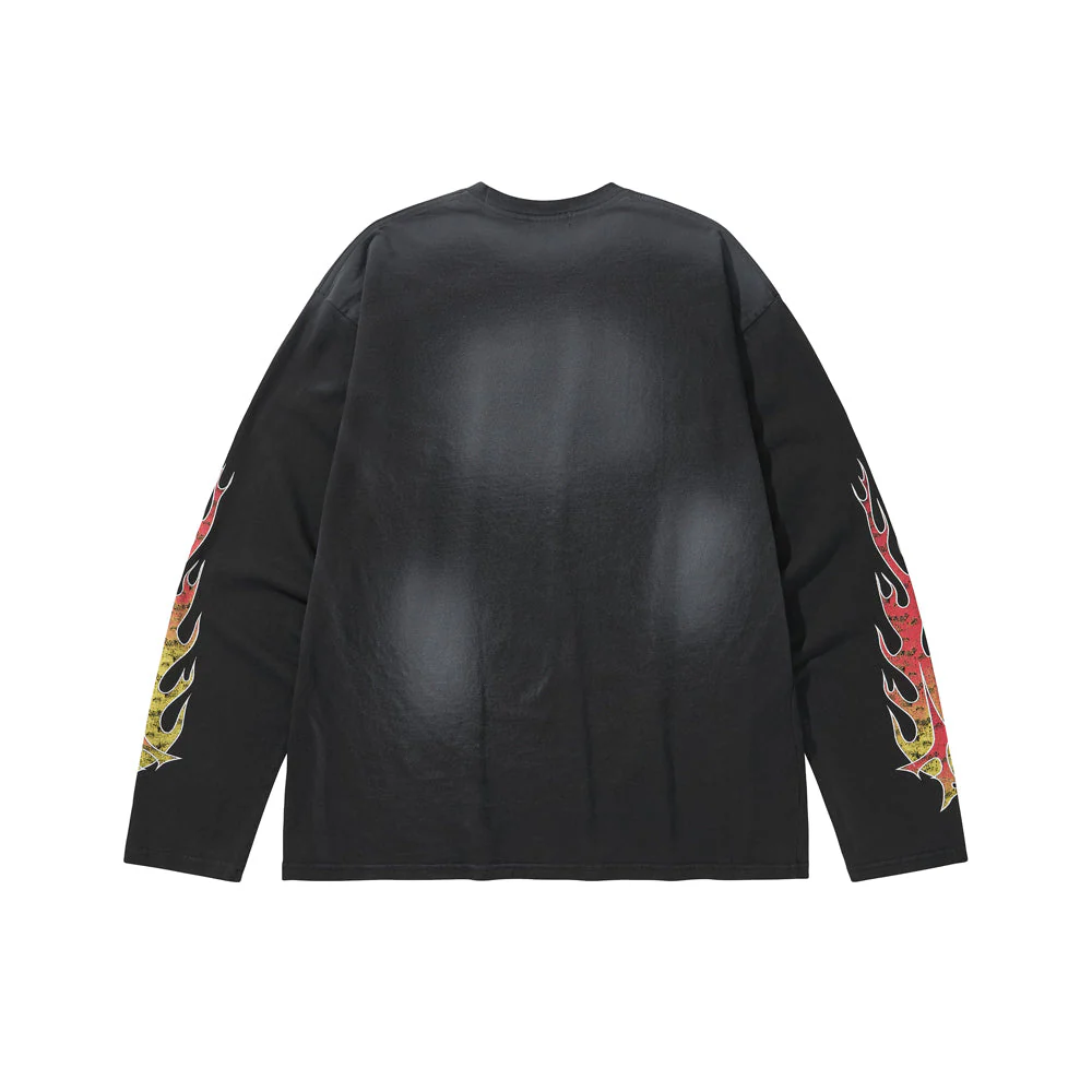 FLAME LONG SLEEVE TEE / BLACK - Image 32