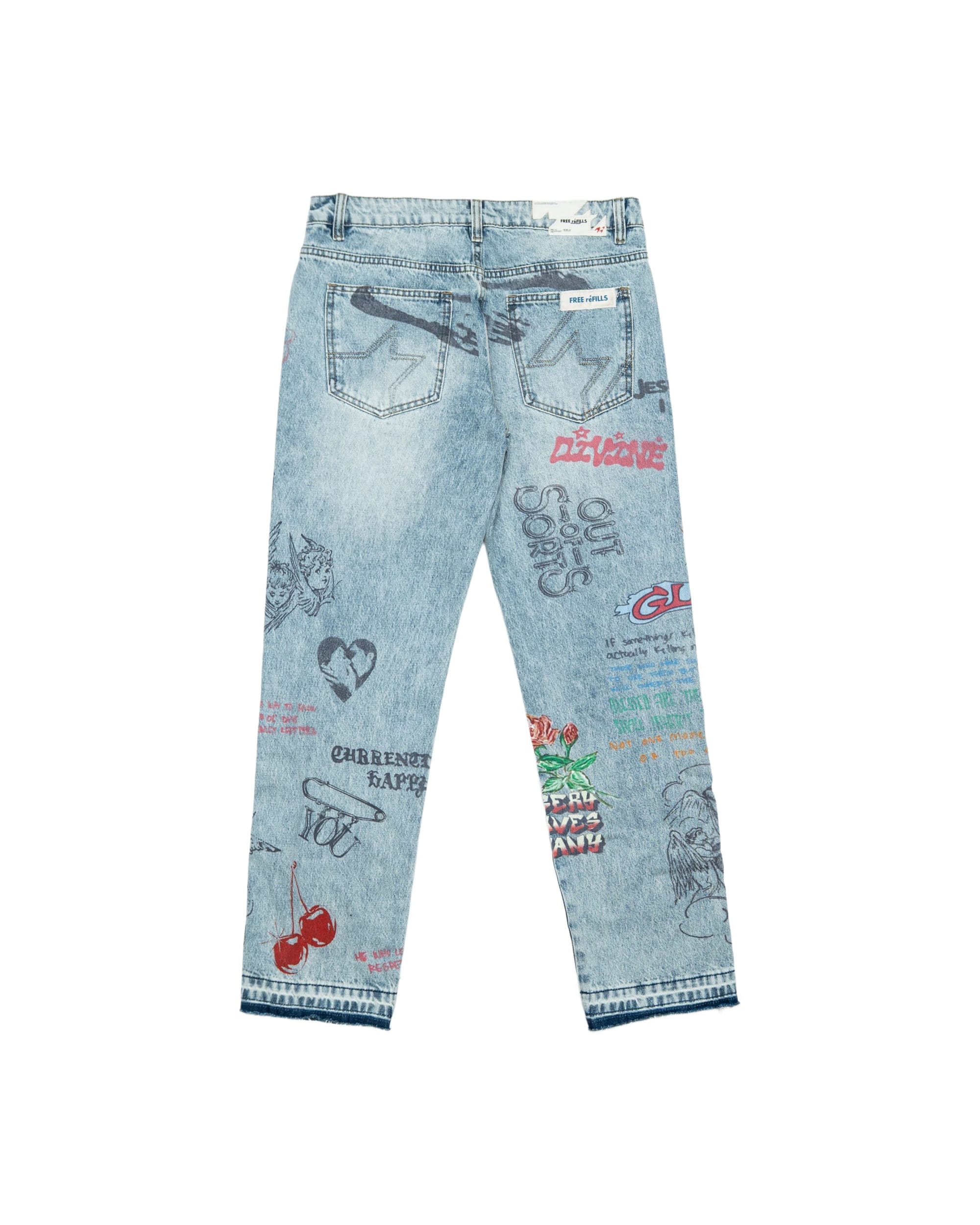 Graffiti Denim - Blue Wash - Image 2