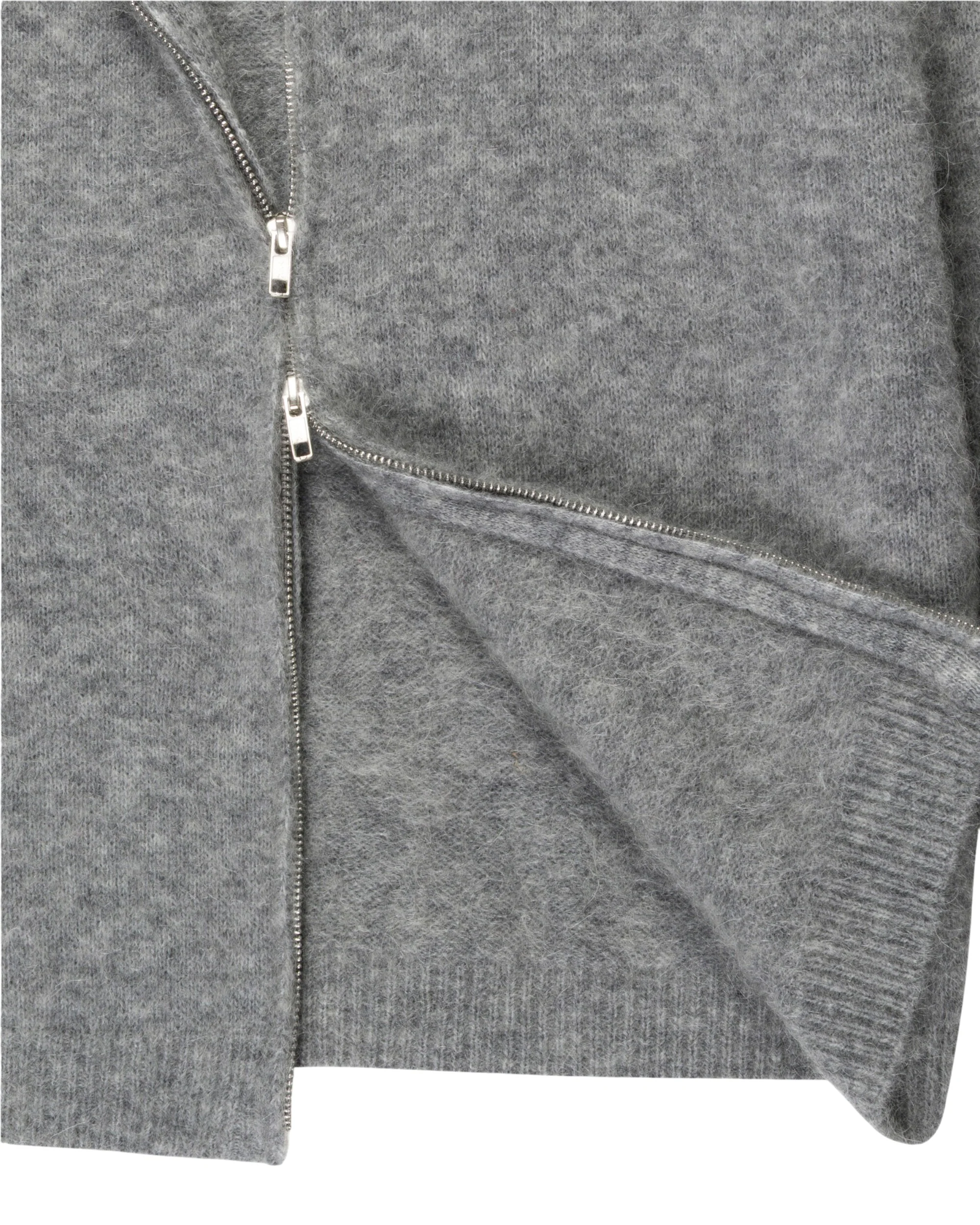Gray Mohair Knit Sweater - Image 10
