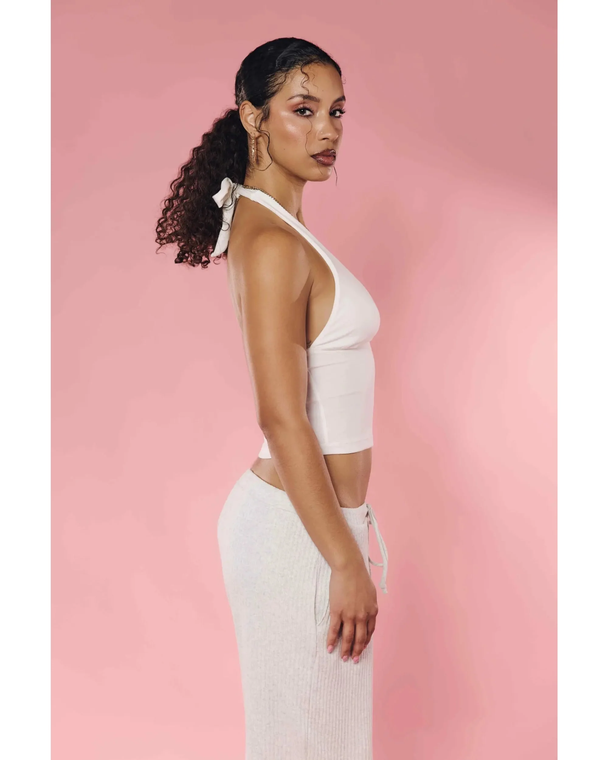 Halterneck Top White - Image 6