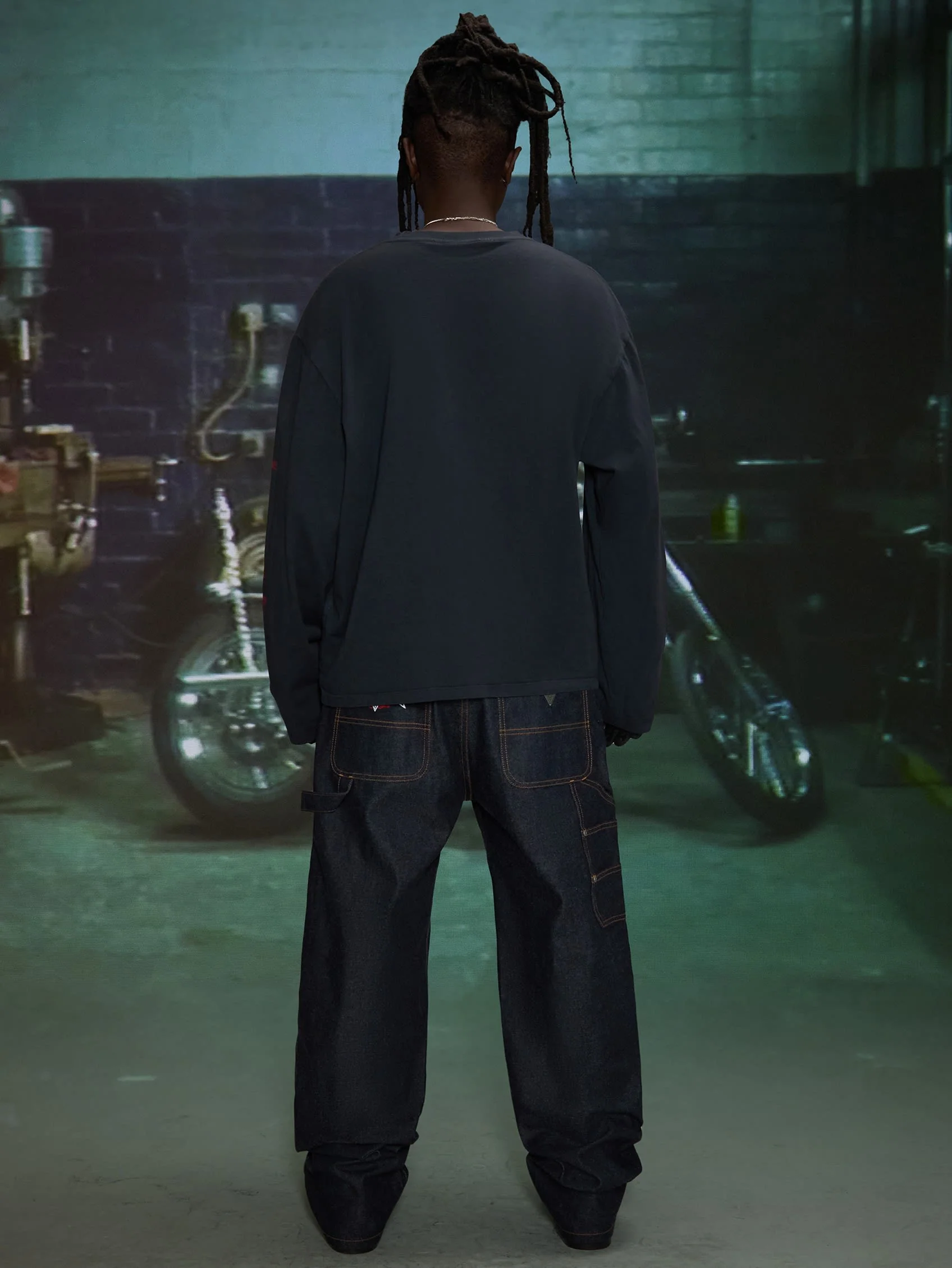 HARDSTONE Raw Denim Carpenter Jeans - Image 10