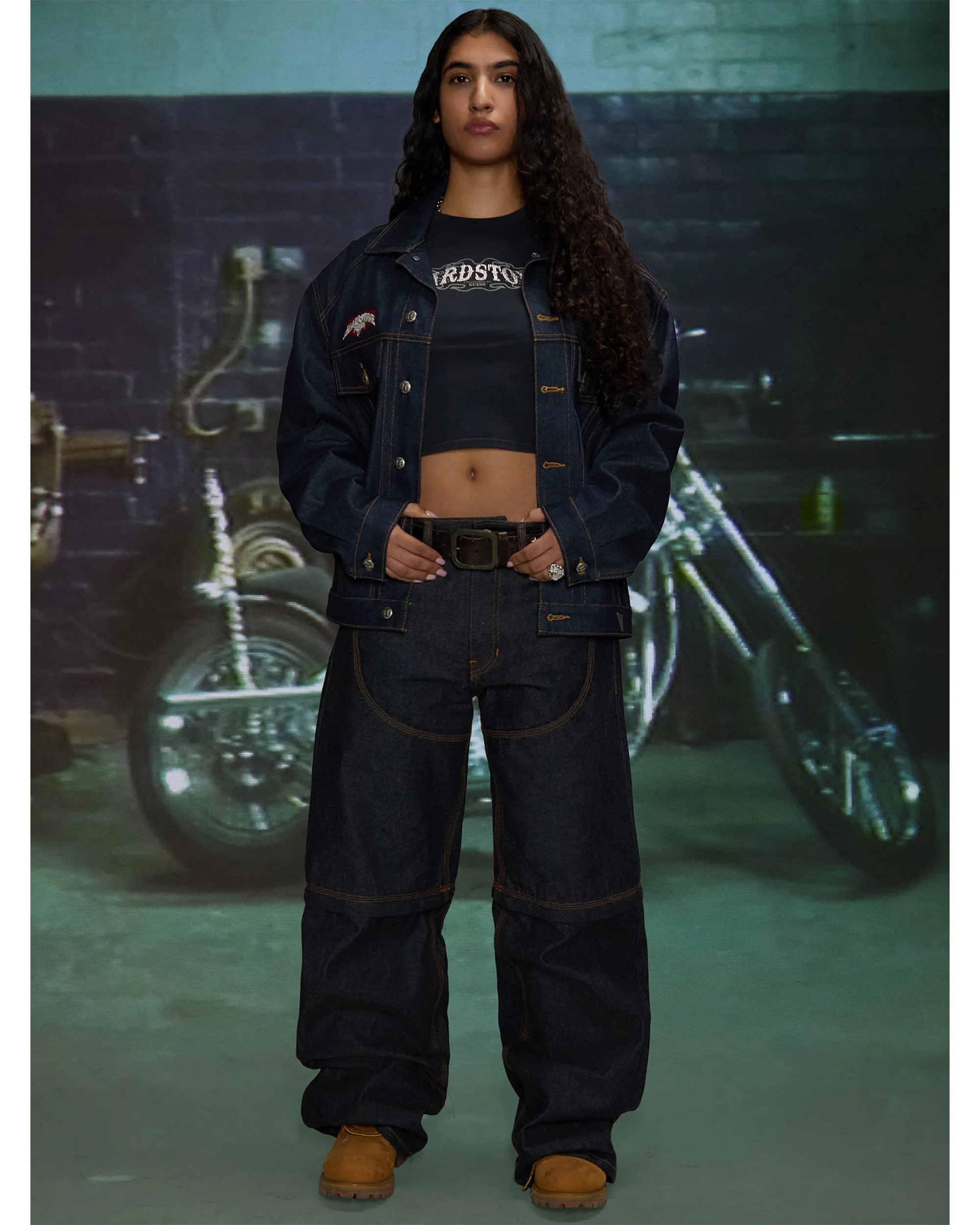 HARDSTONE Raw Denim Jacket - Image 2