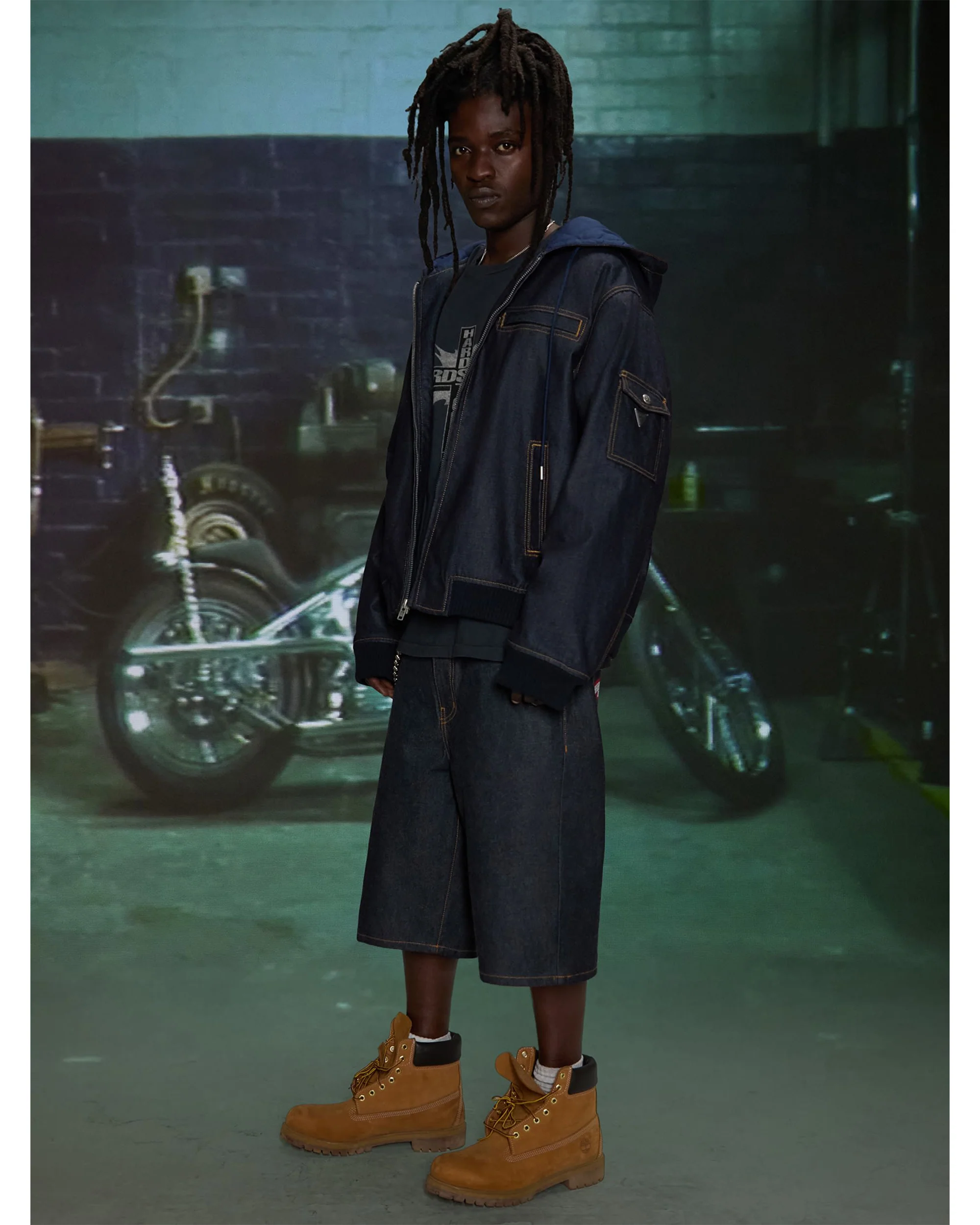 HARDSTONE Raw Denim Shorts - Image 2