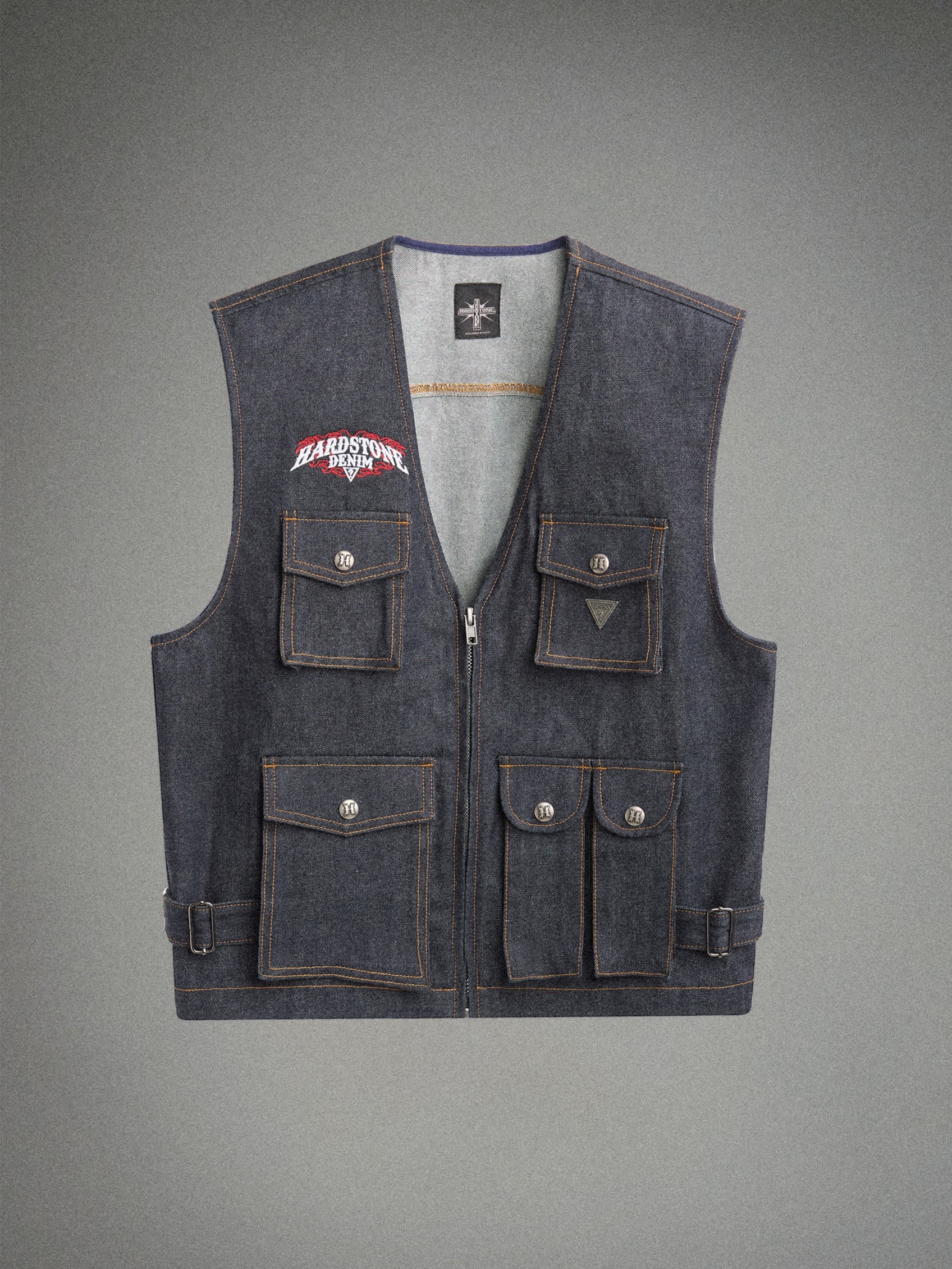 HARDSTONE Raw Denim Vest - Image 6