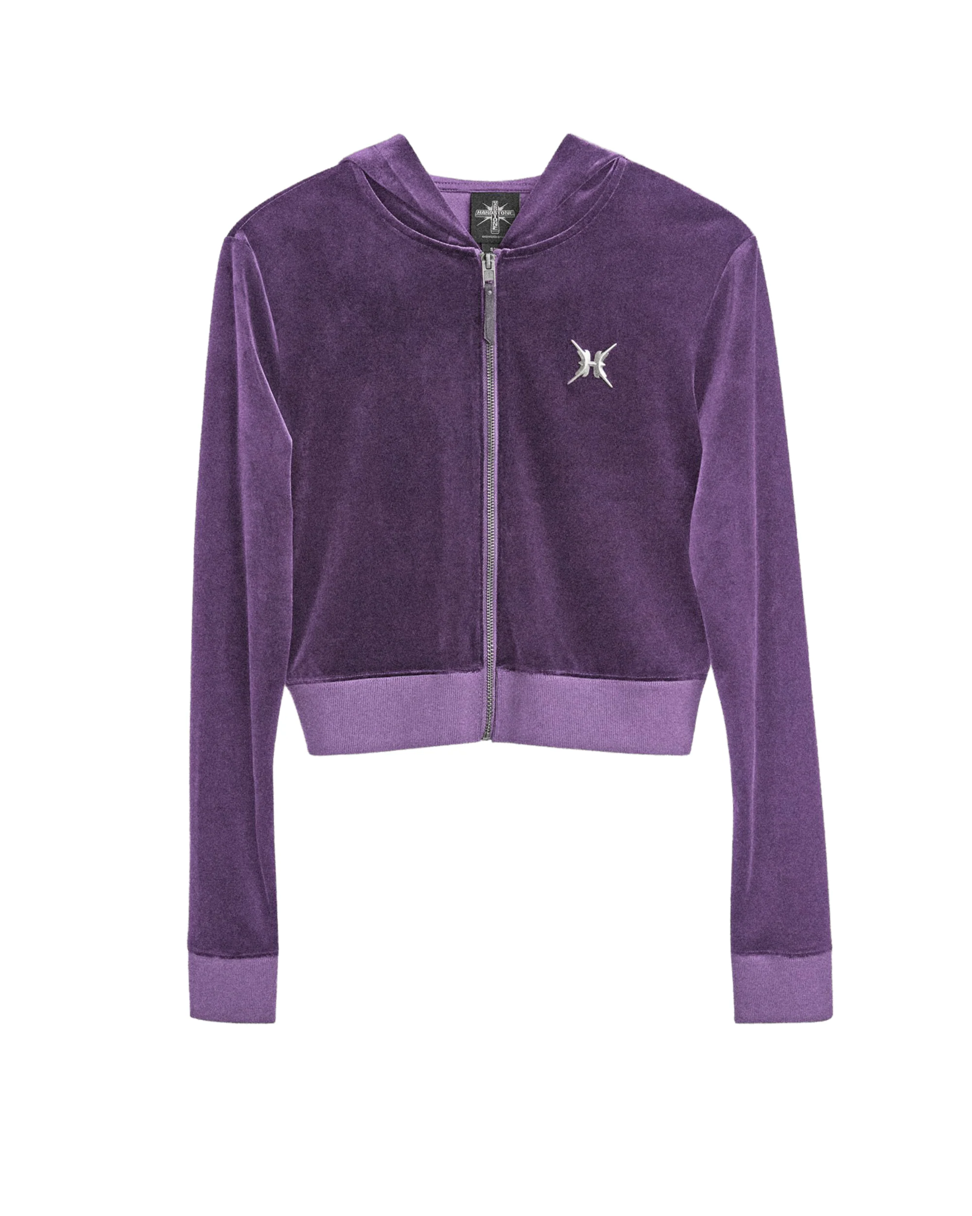 HARDSTONE Velour Zip-Up Hoodie - Image 6