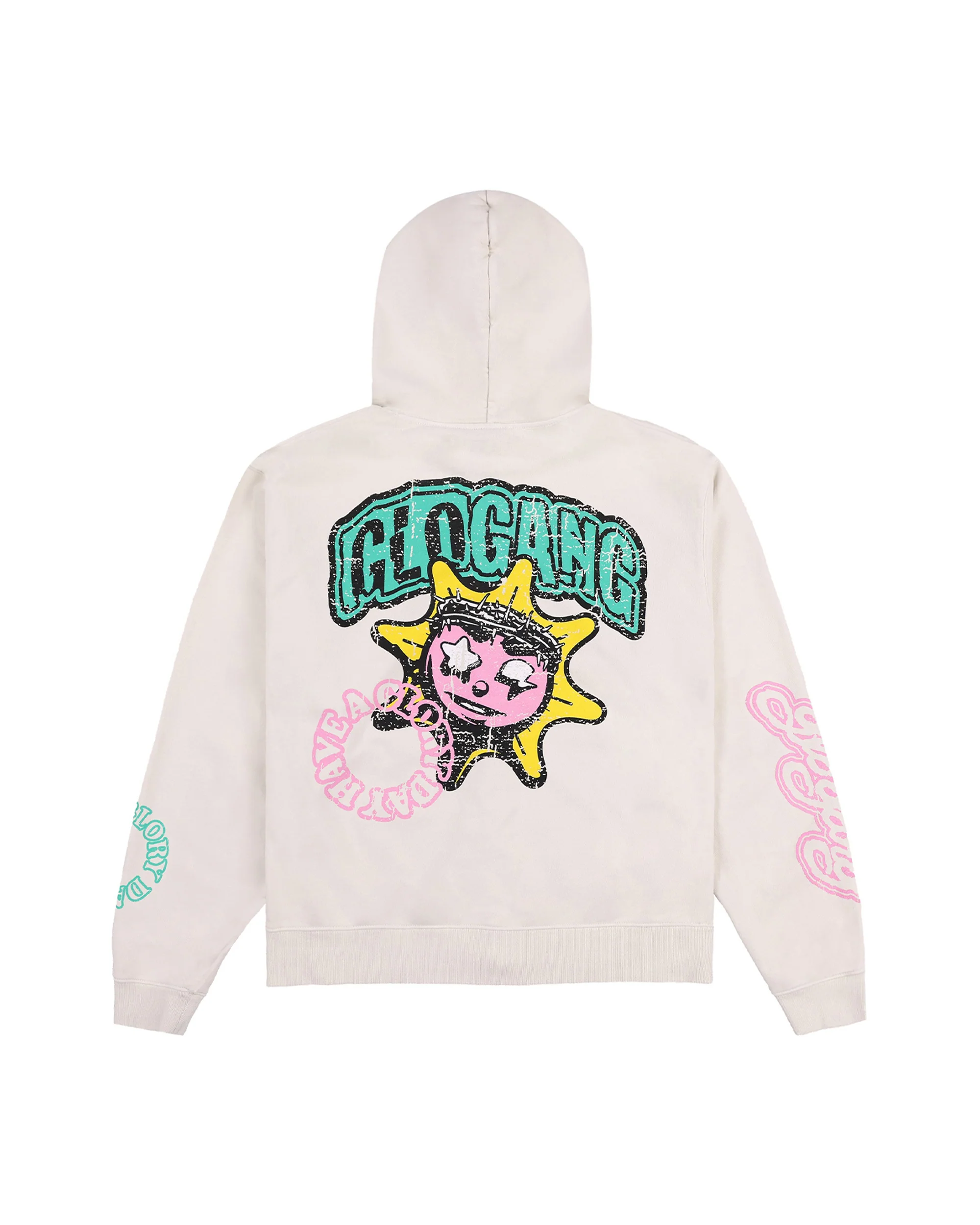 Have A Glory Day Zip Up Hoodie (Cream) - Image 2