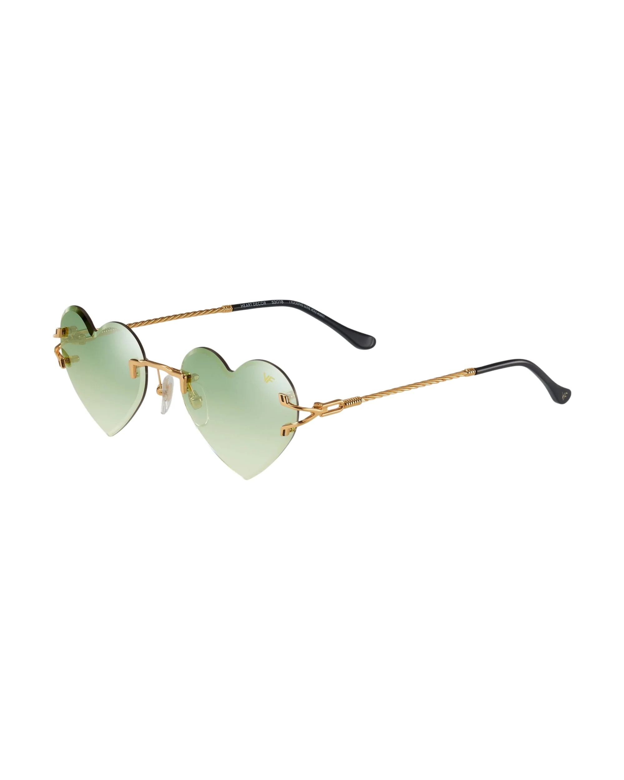 Heart Decor Rimless Drill Mount 24KT Gold - Image 18