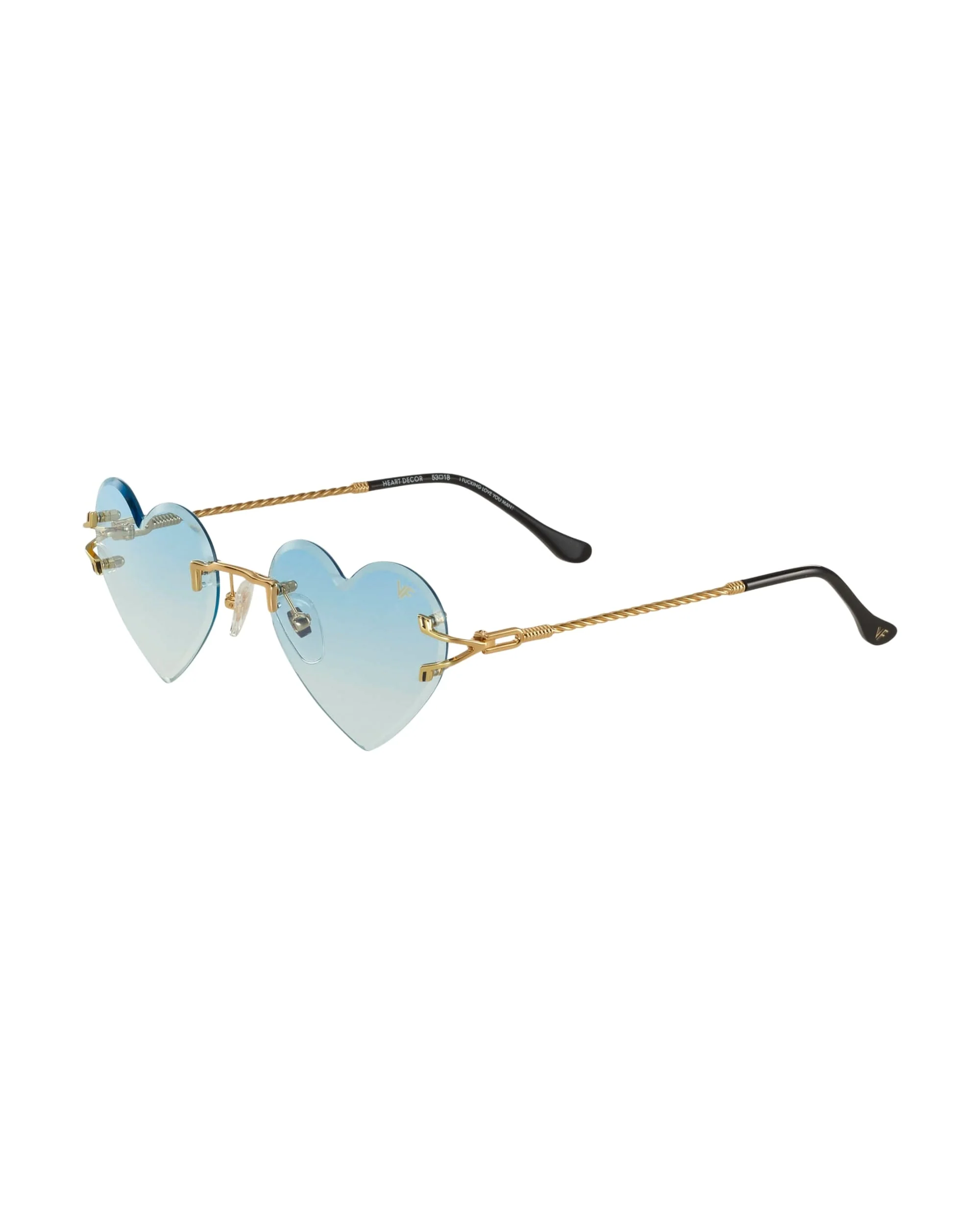 Heart Decor Rimless Drill Mount 24KT Gold - Image 9