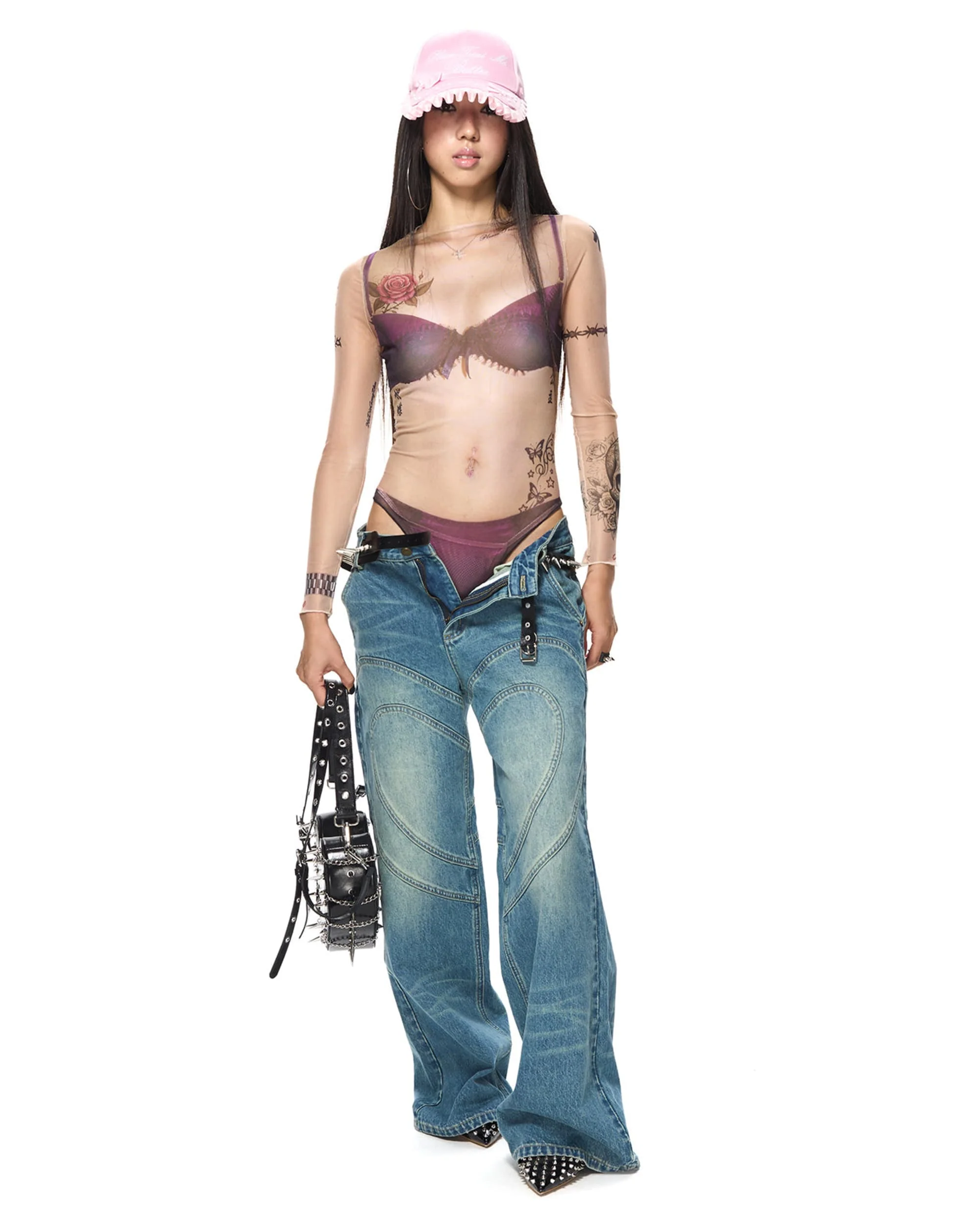 Heart Patchwork Jeans - Image 4