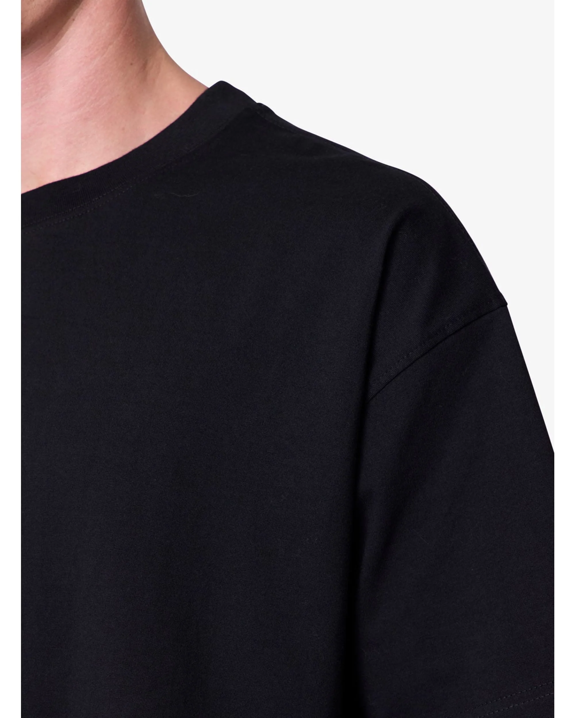 Heavy Basic Boxy Tee - Black - Image 8