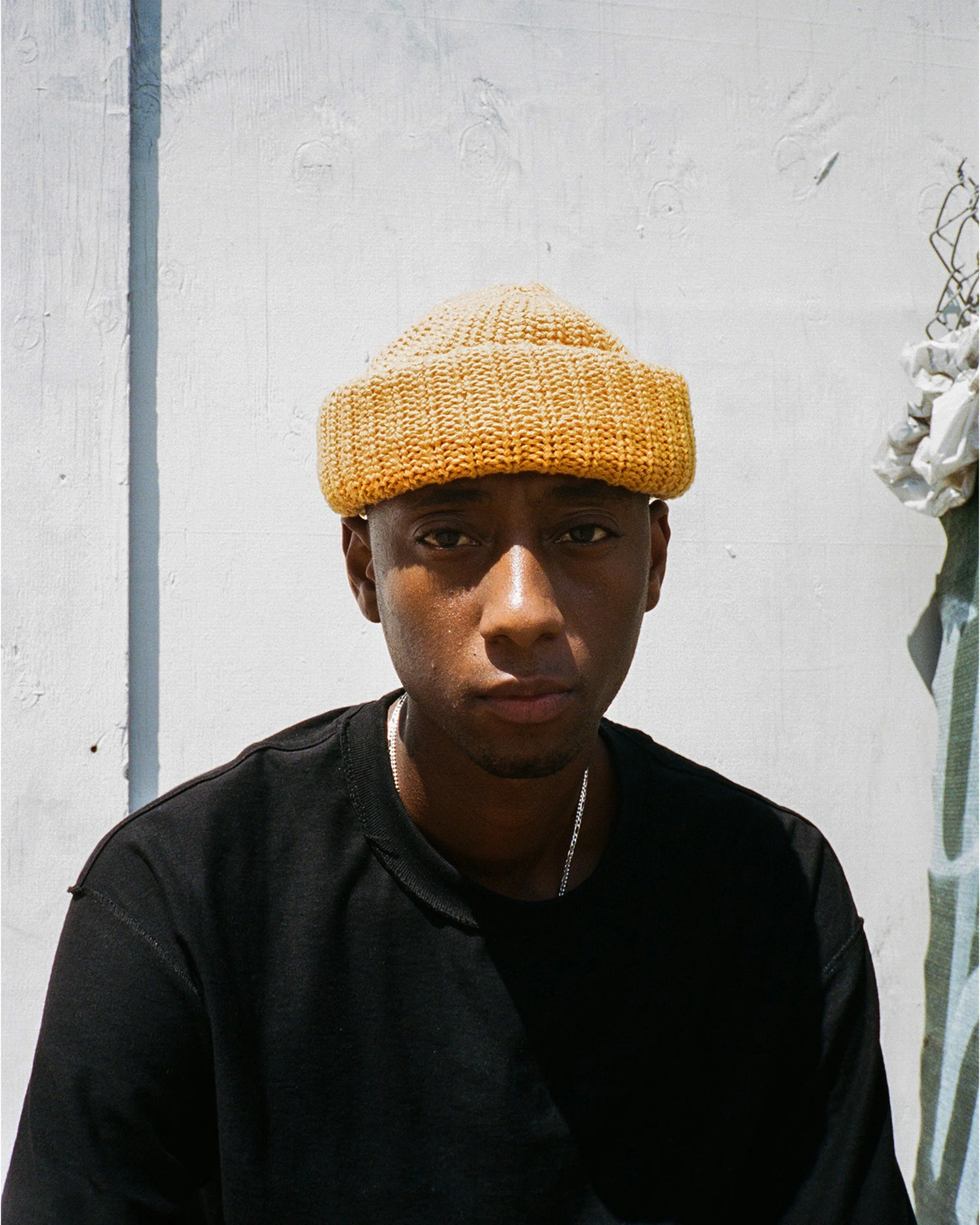 Heavy Knit Beanie - Gold - Image 2