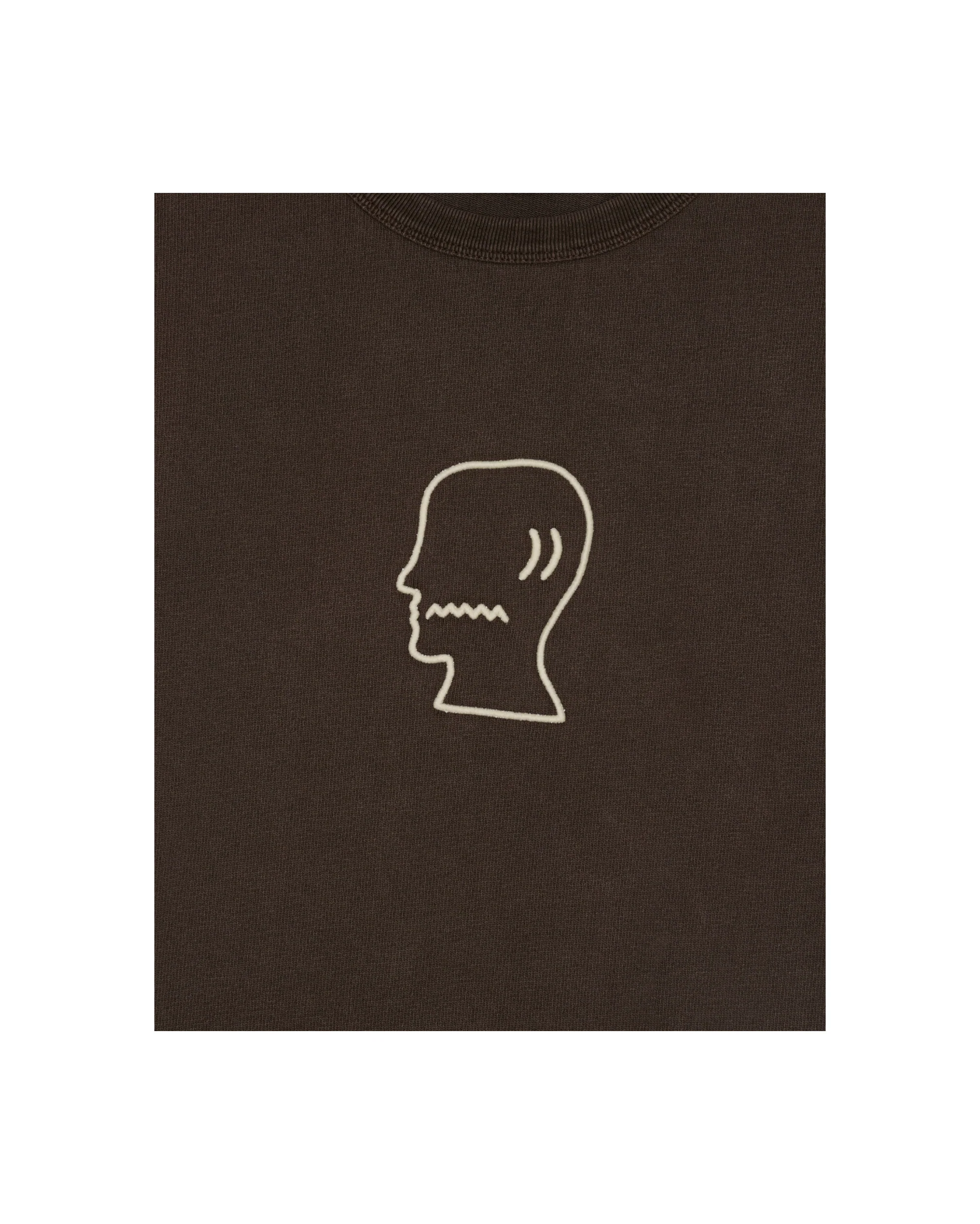 Heavyweight 3D Embroidery Logohead T-Shirt - Brown - Image 4