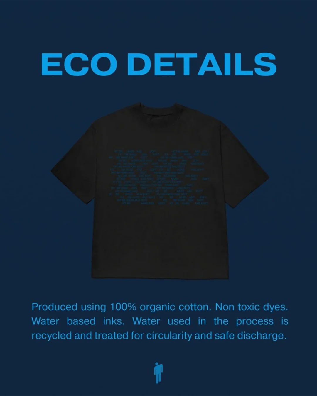 HIT ME HARD AND SOFT Repeat Black Tee - Image 3