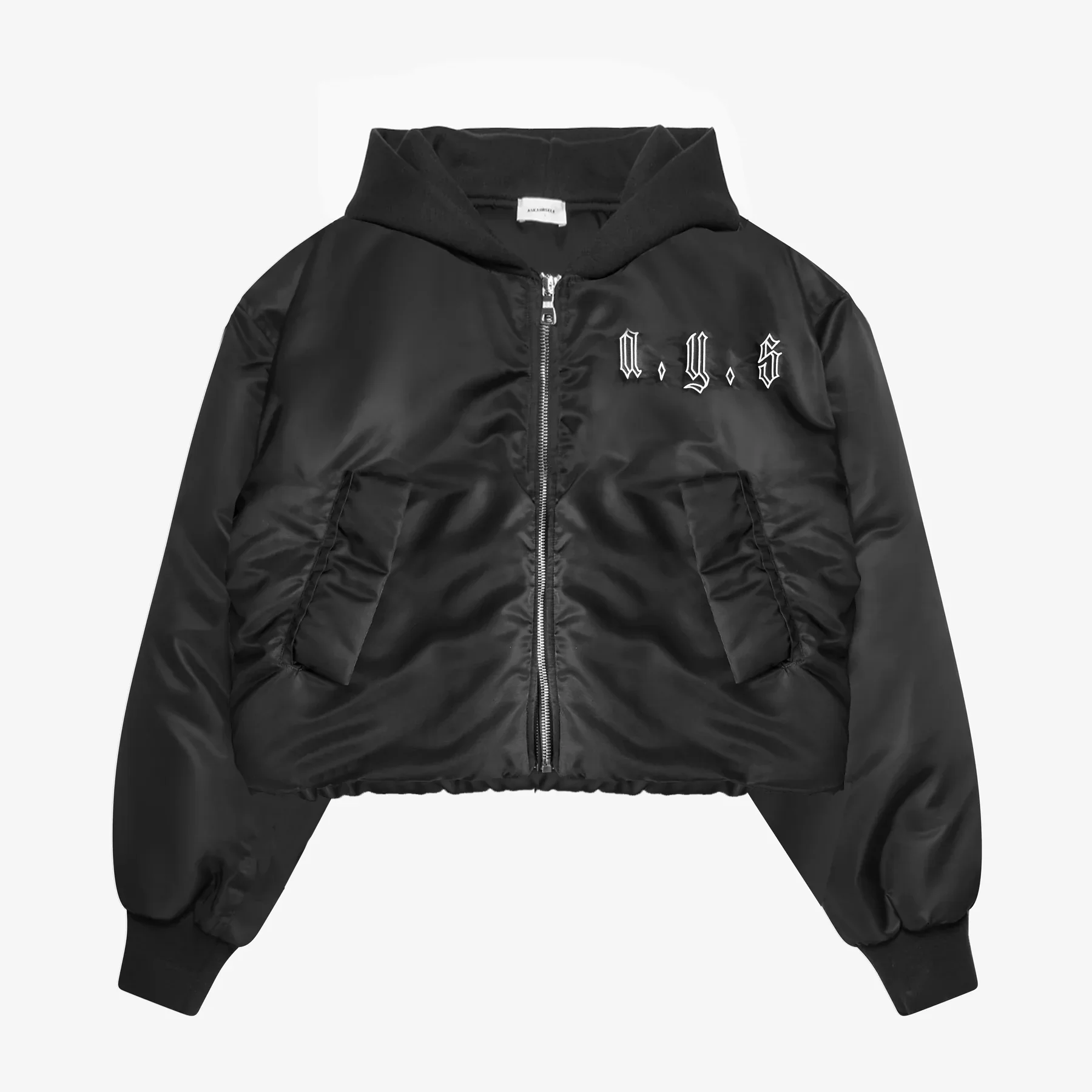 HOODED CROPPED AYS BOMBER JACKET - Image 10
