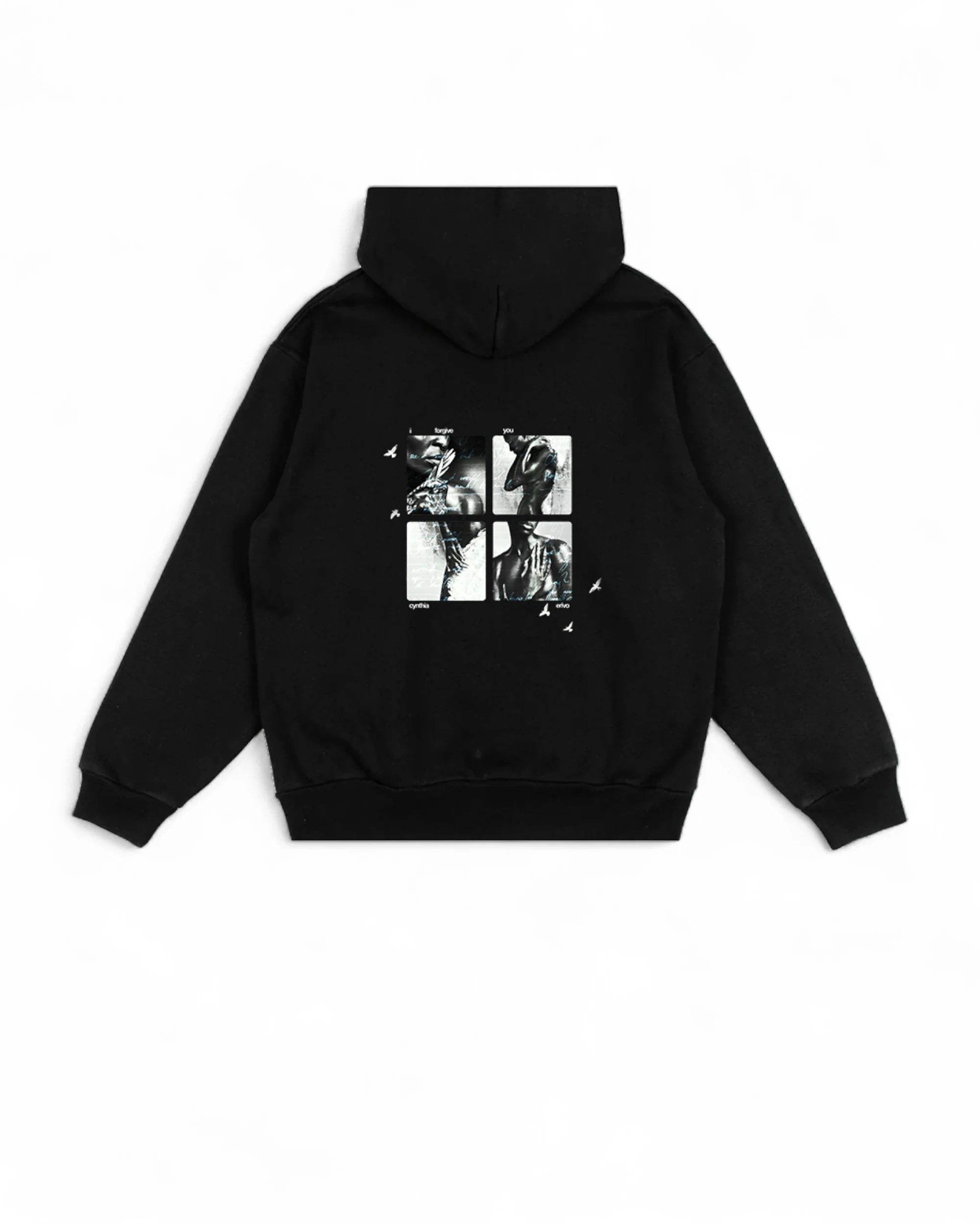 I Forgive You Script Black Hoodie - Image 2