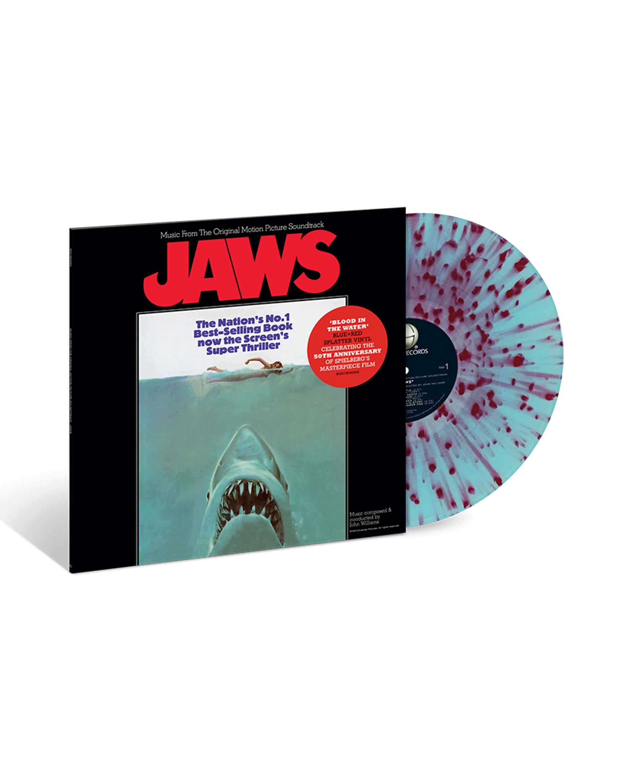 JAWS (50th Anniversary) “Blood in the Water” Splatter Vinyl