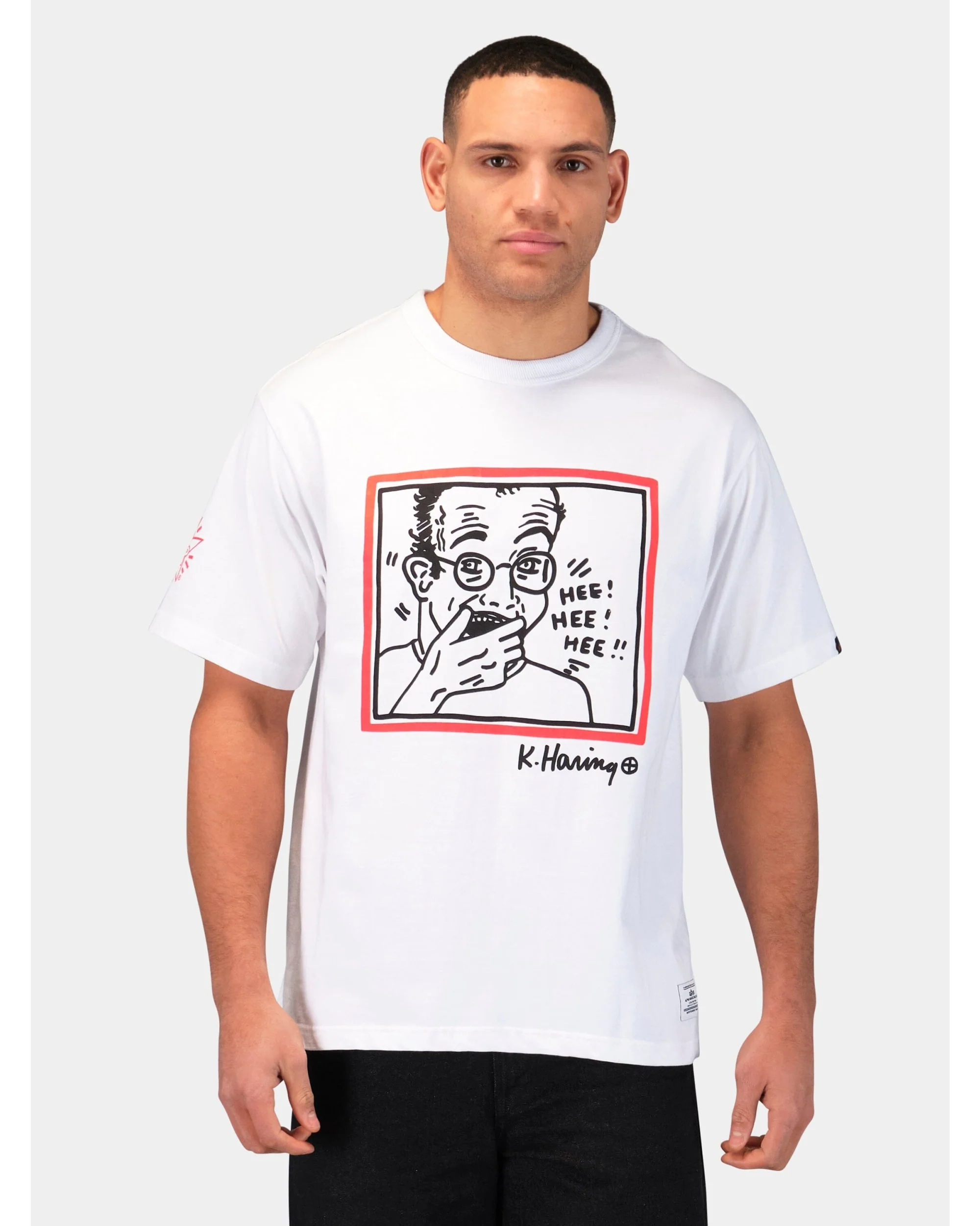KEITH HARING X ALPHA GRAPHIC TEE "HEE HEE" - Image 3