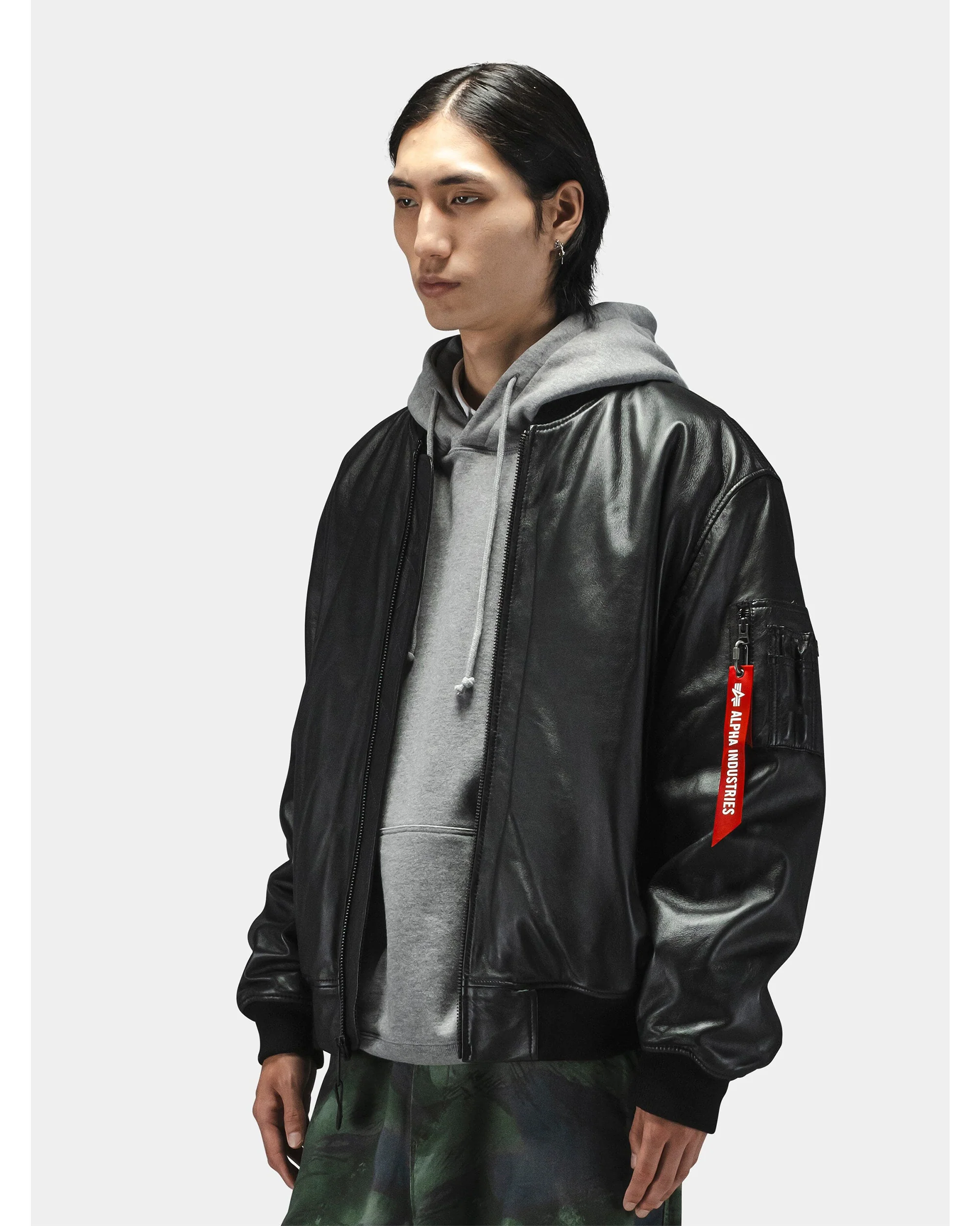 LEATHER MA-1 FLIGHT JACKET - Image 15