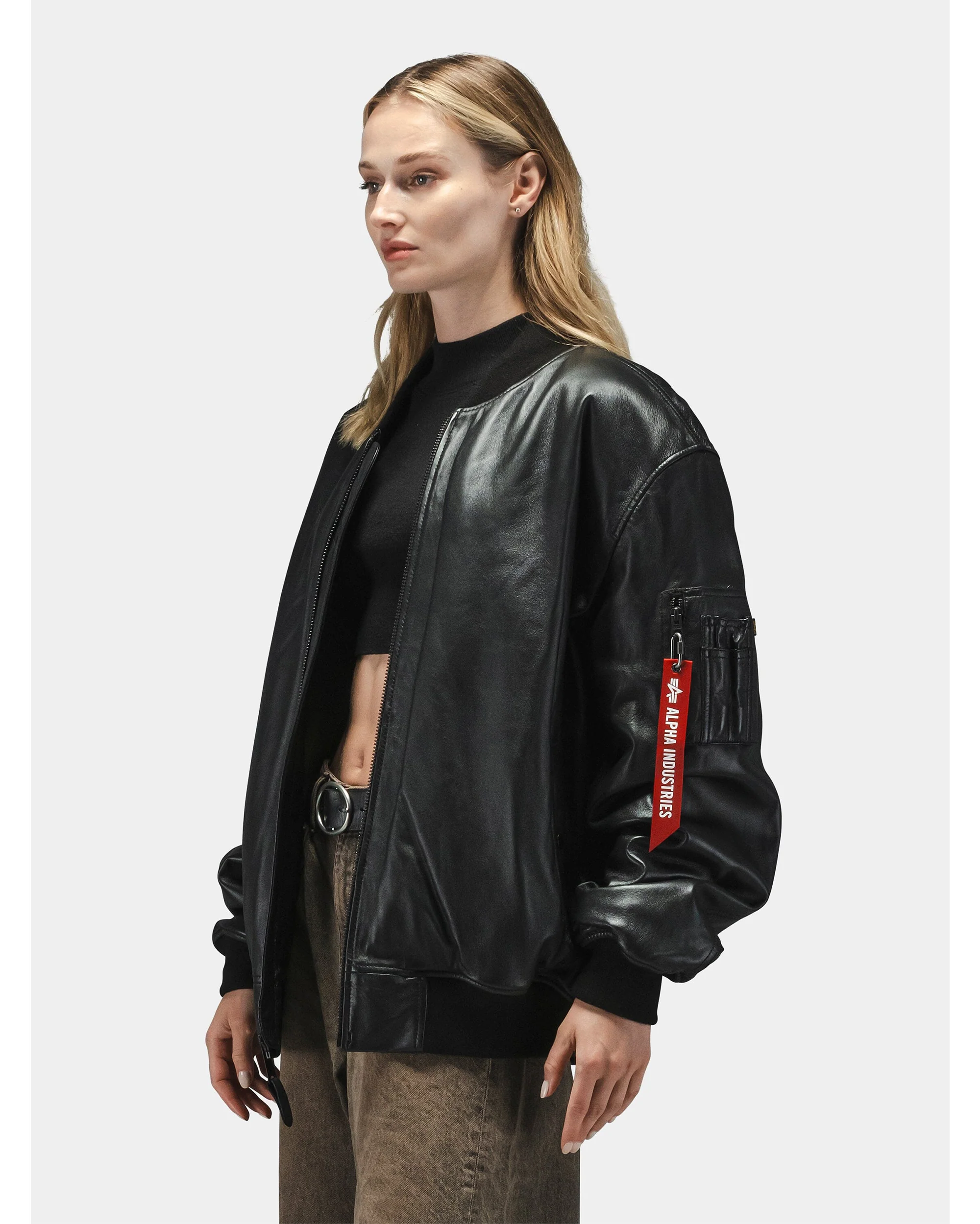 LEATHER MA-1 FLIGHT JACKET - Image 16