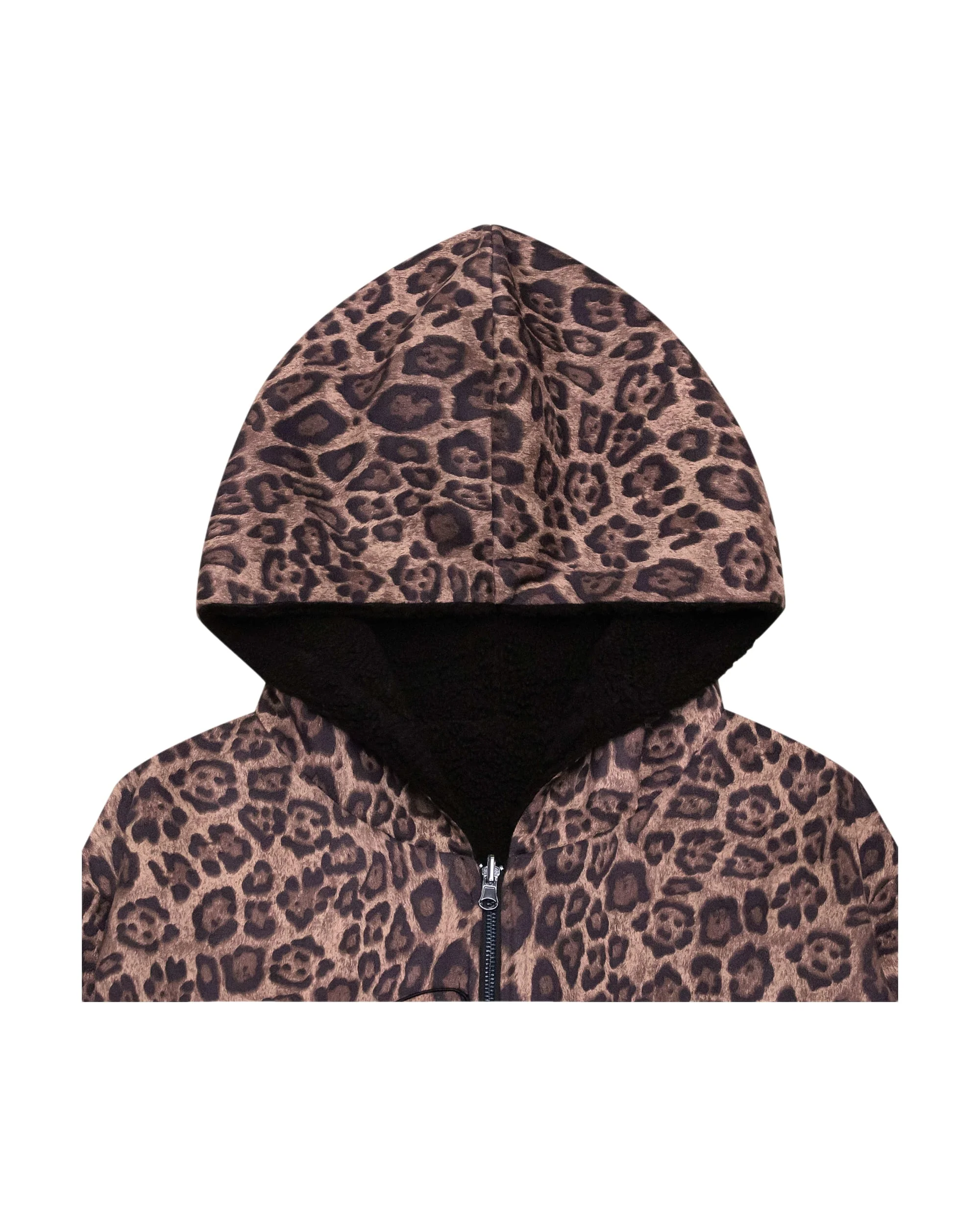 "LEOPARD" REVERSIBLE SHERPA HOODIE - Image 9