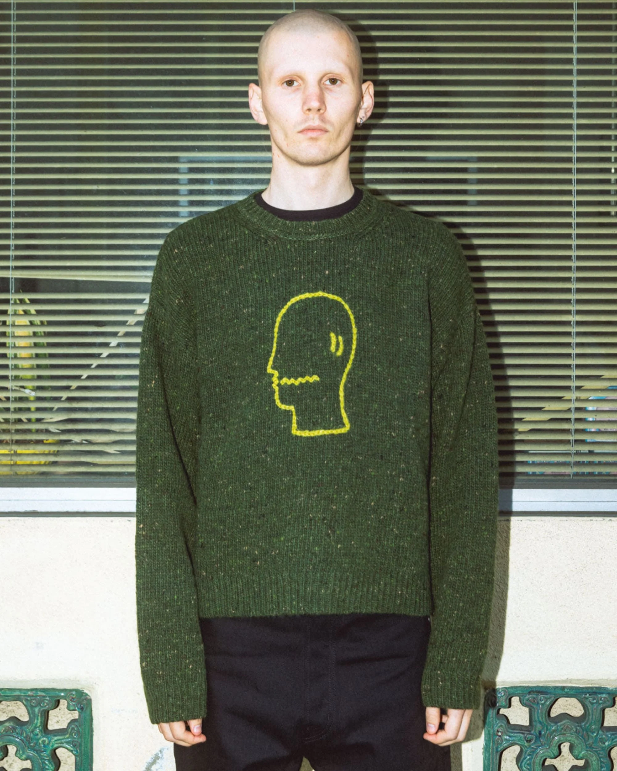 Logohead Alpaca Crewneck Sweater - Forest Green - Image 2