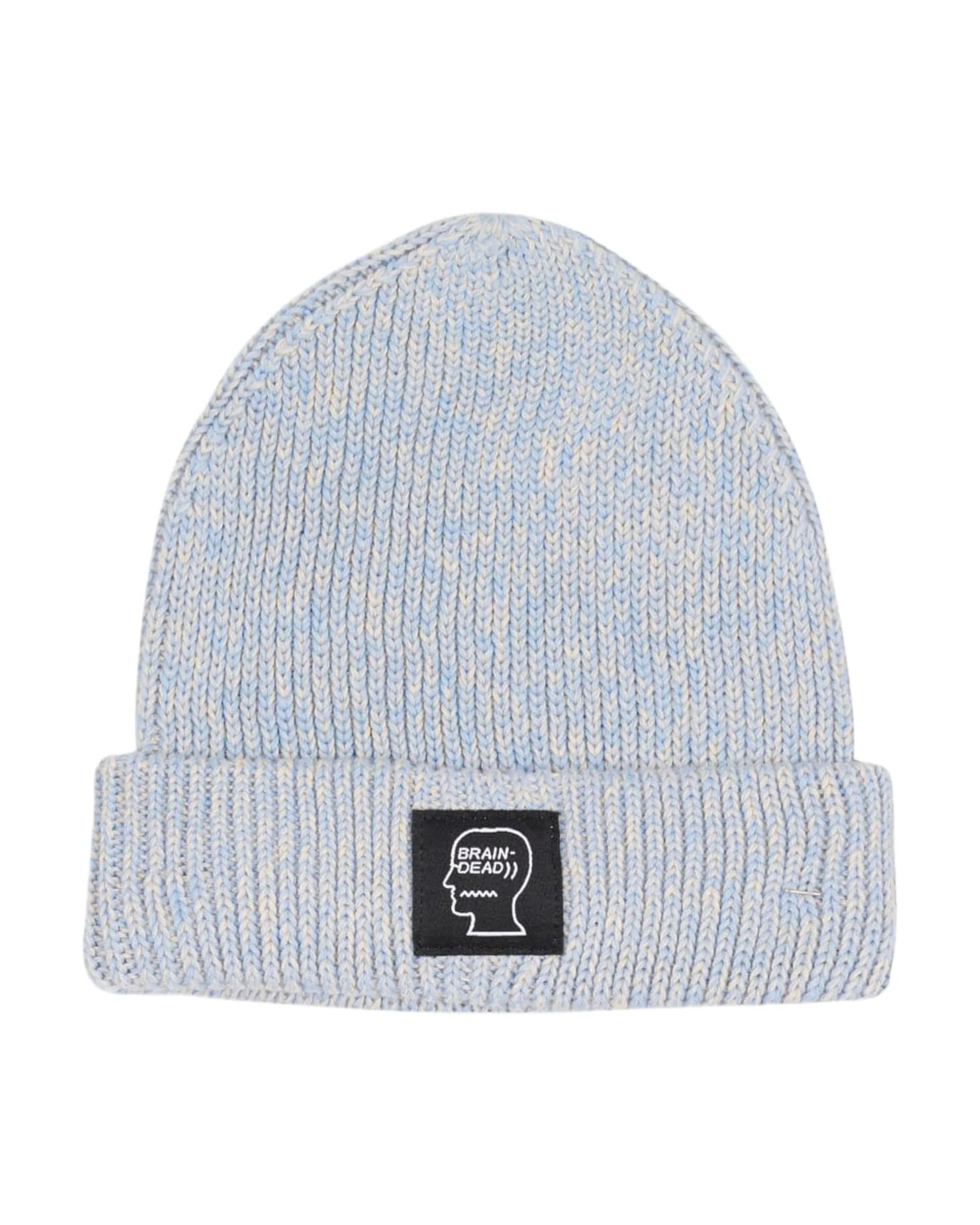 Marled Cotton Logohead Beanie - Blue