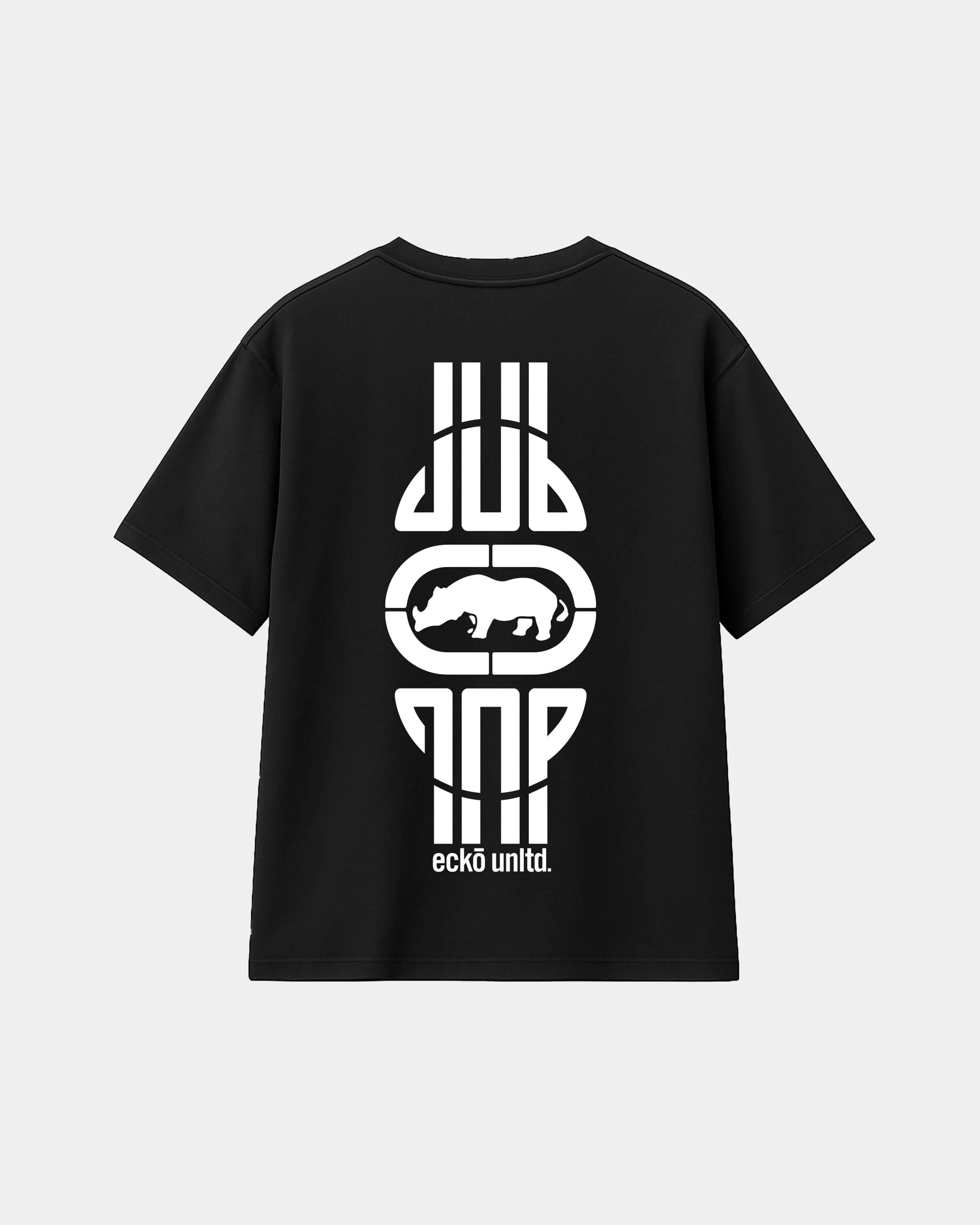 MEN THREE POINT HAND TEE-001 black - Image 6