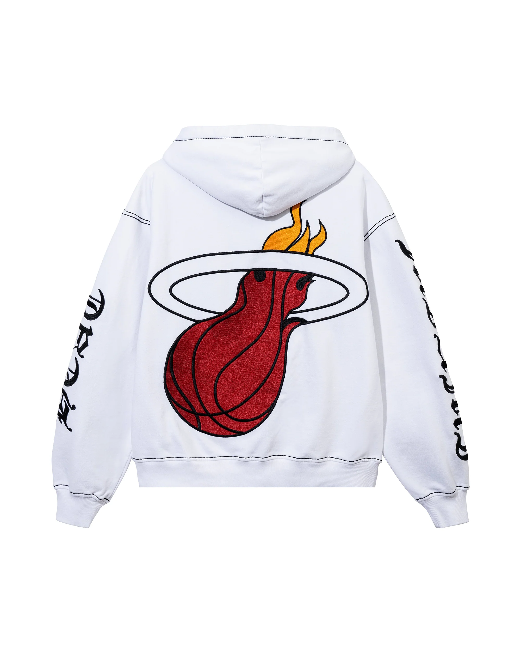 MIAMI HEAT CONTRAST STITCH ZIP WHITE/BLACK - Image 2