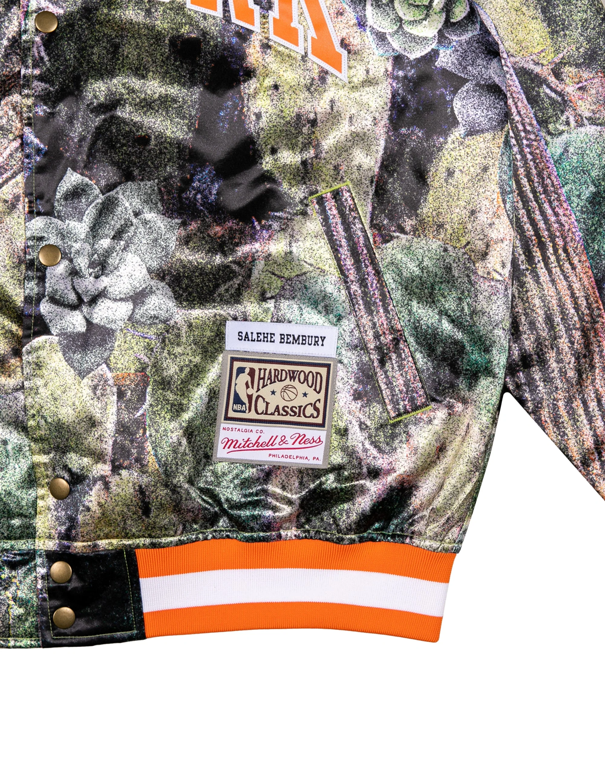 MITCHELL & NESS X SALEHE NY VARSITY BOMBER JACKET CAMO - Image 5