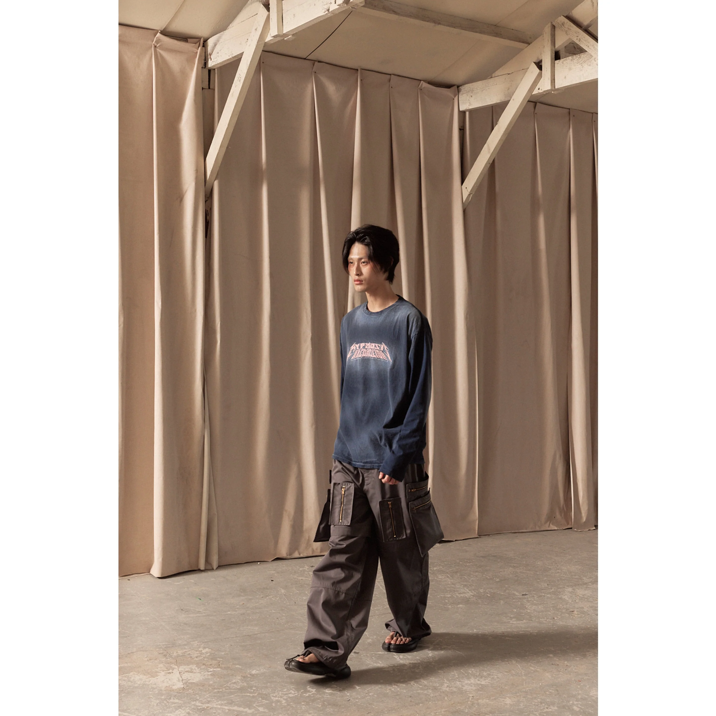 MULTI ZIP POCKET PANTS / CHARCOAL - Image 55