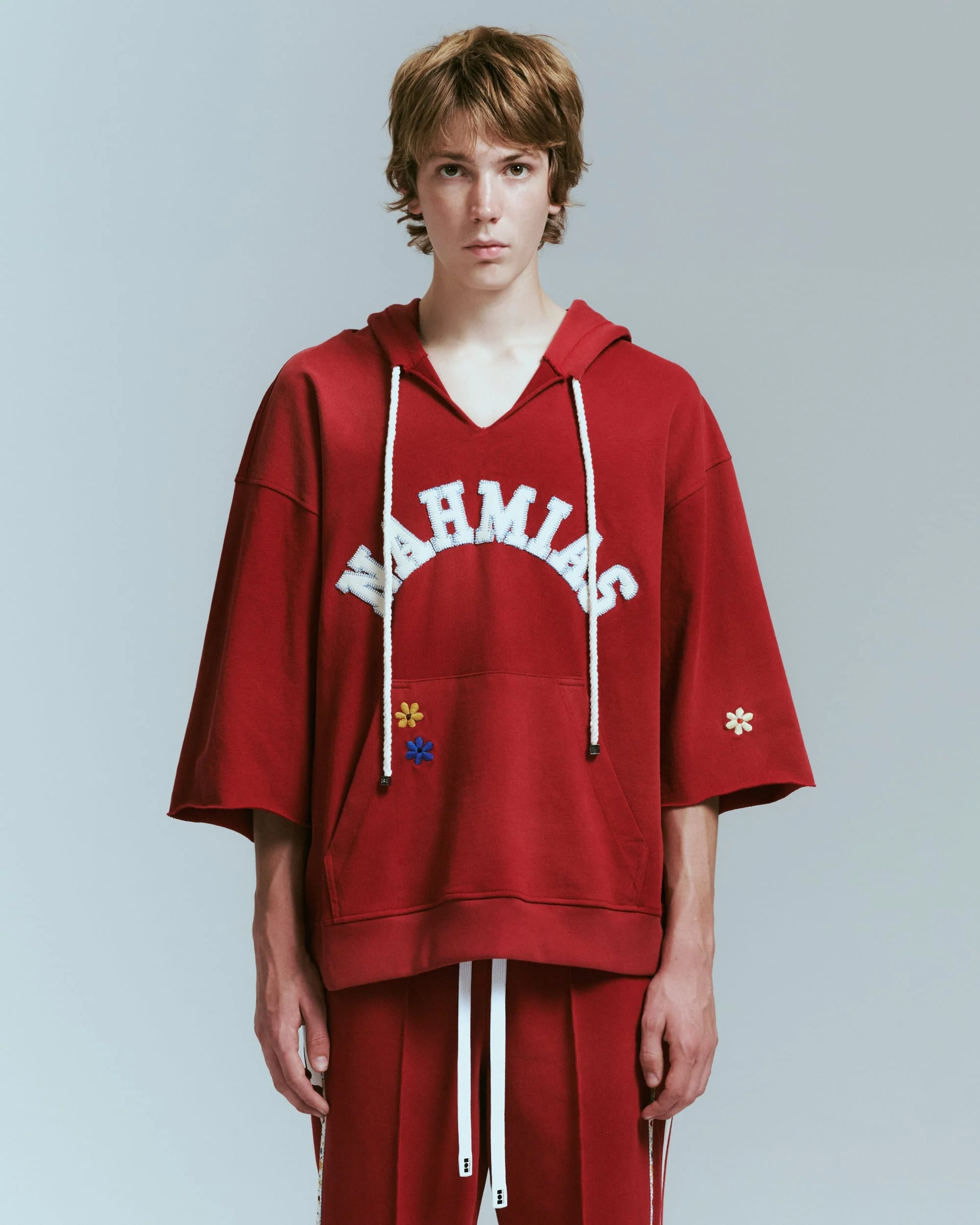 NAHMIAS FLOWER PATCH CUT OFF HOODIE - Image 2