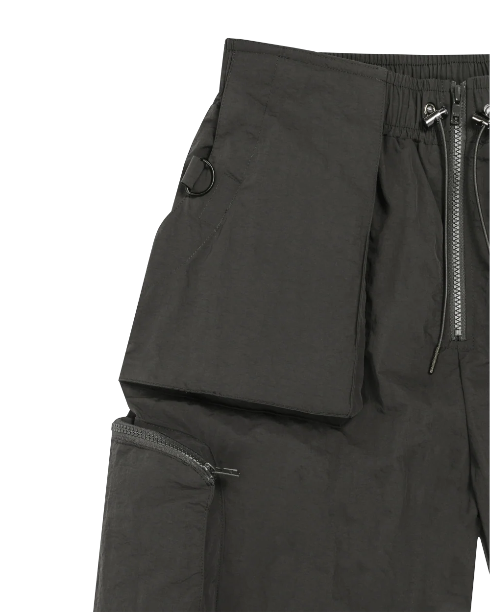 Nylon Parachute Pants- CHARCOAL - Image 4