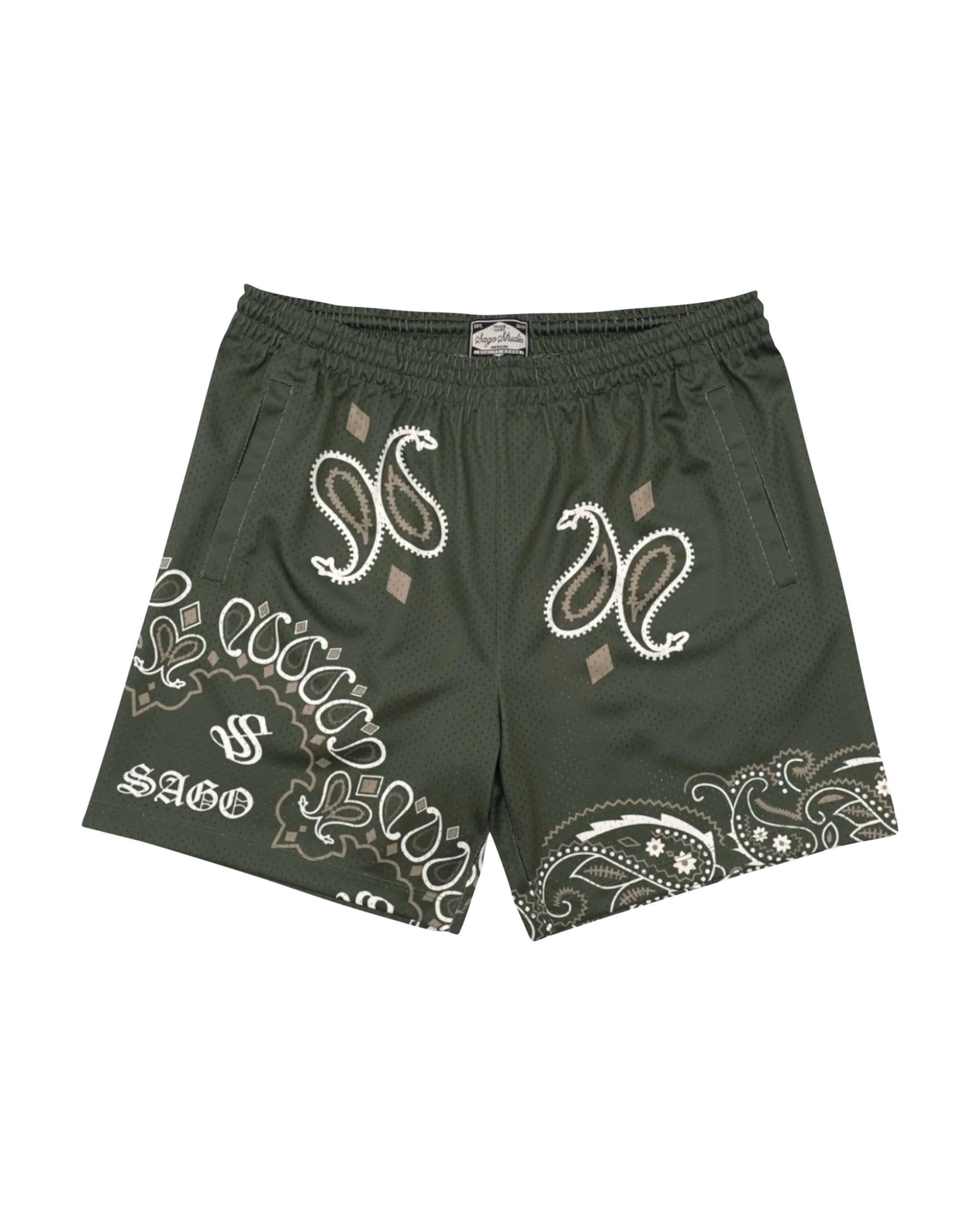 Olive bandana shorts (Complexcon)