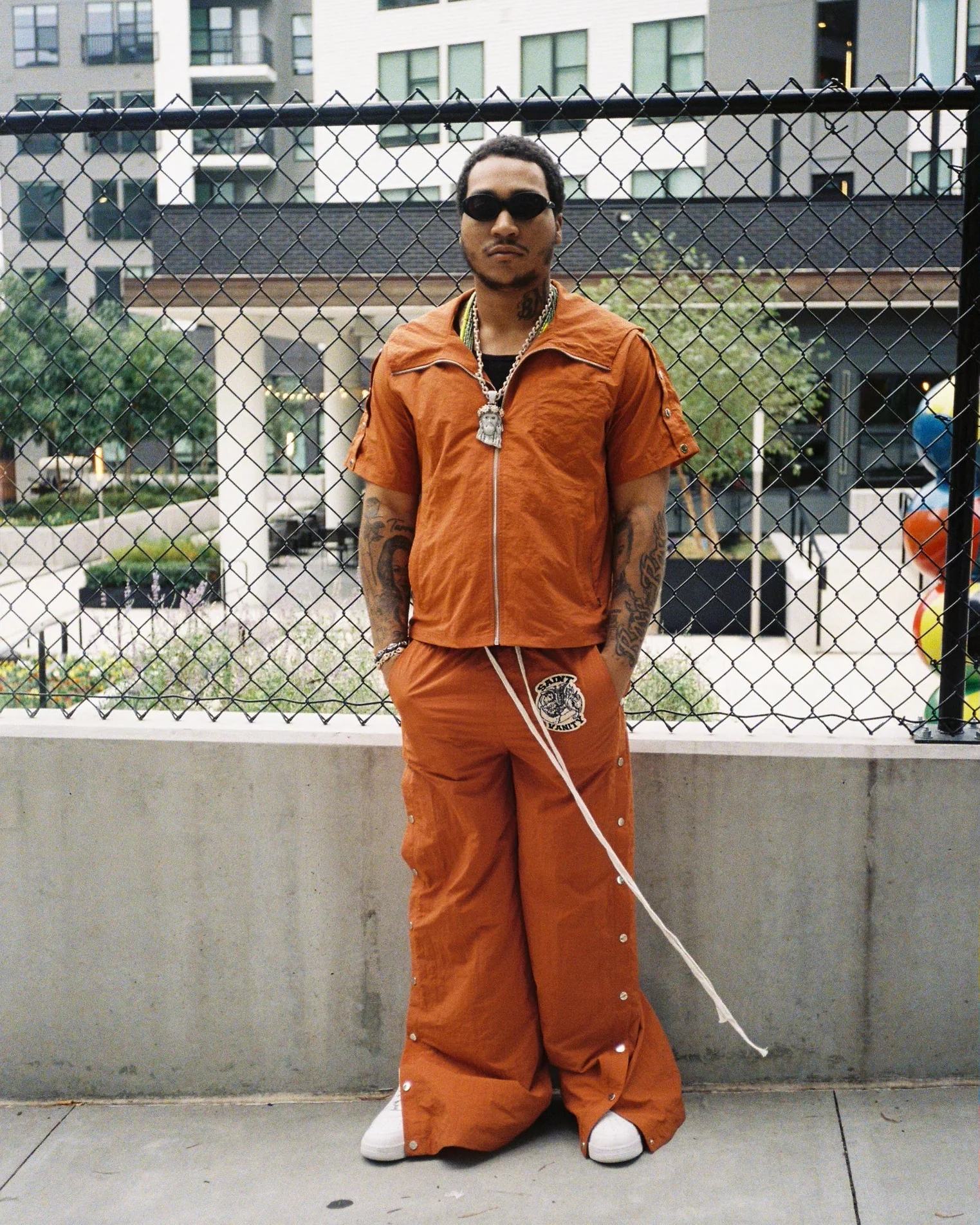 ORANGE NYLON BOTTOM - Image 4