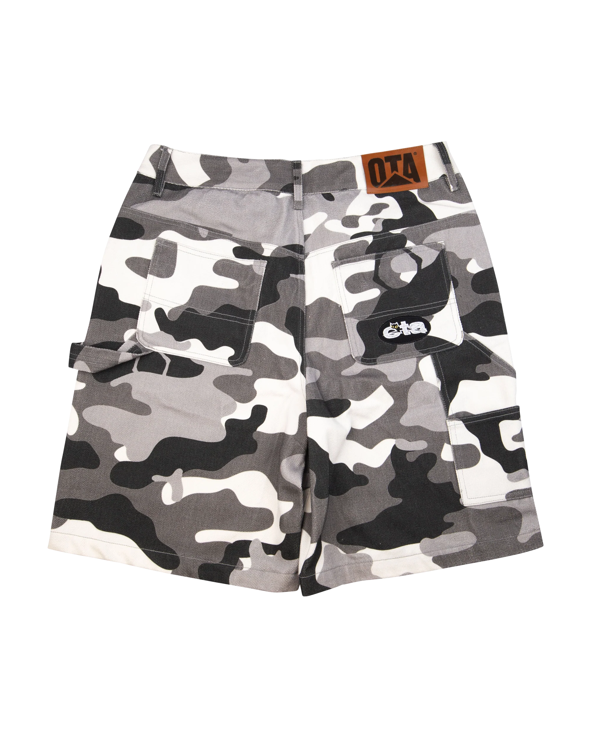 OTA Arctic Camo Black Cat Omen Denim Work Shorts - Image 2