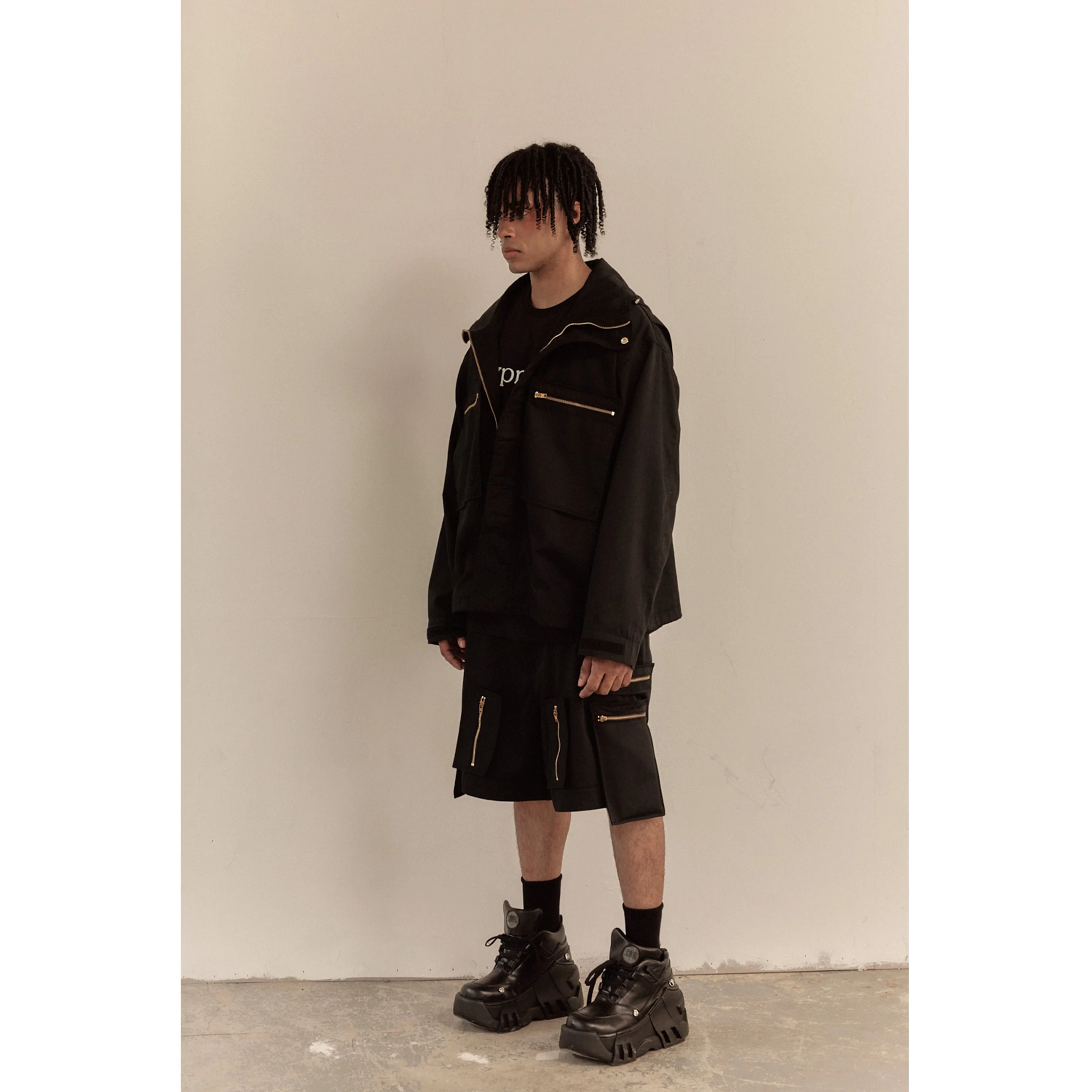OVERSIZED HOOD JACKET / BLACK - Image 32