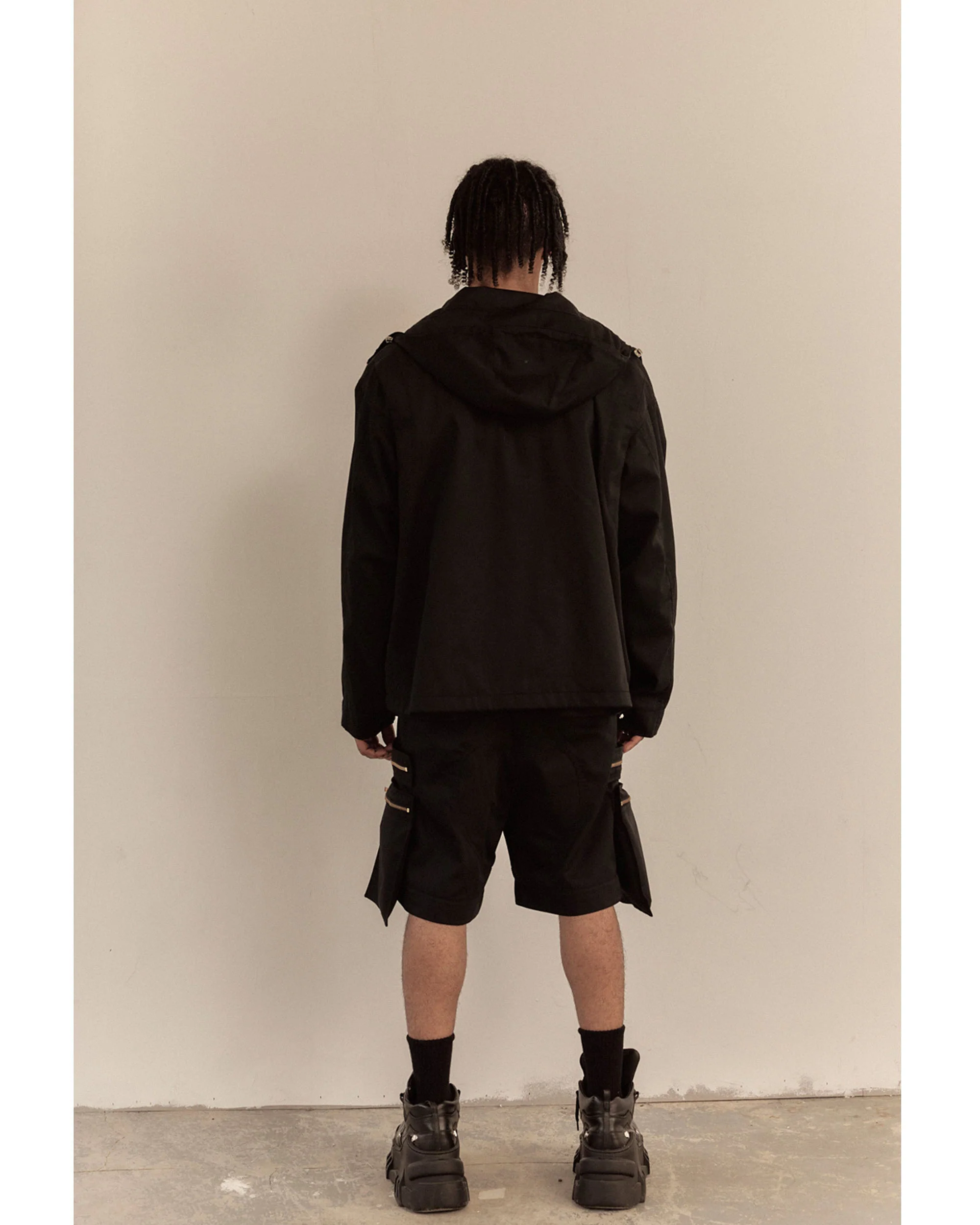 OVERSIZED HOOD JACKET / BLACK - Image 5