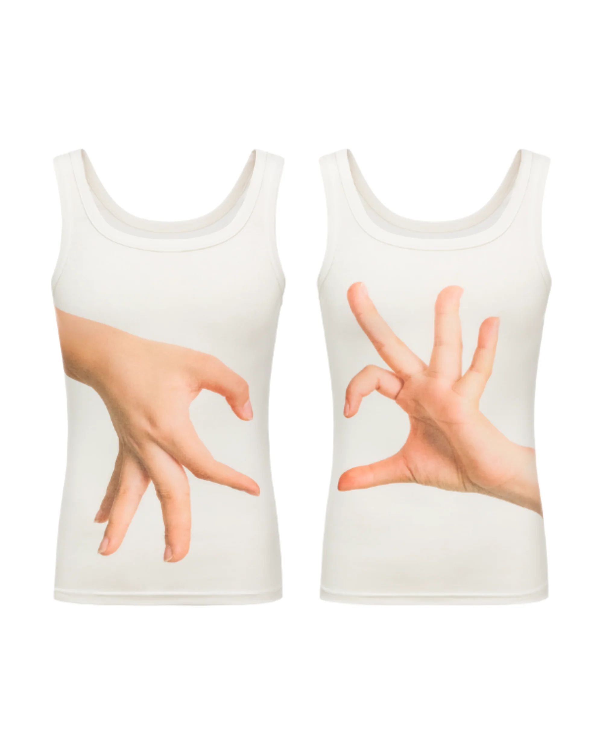 Pale Heart Hands Tank Top