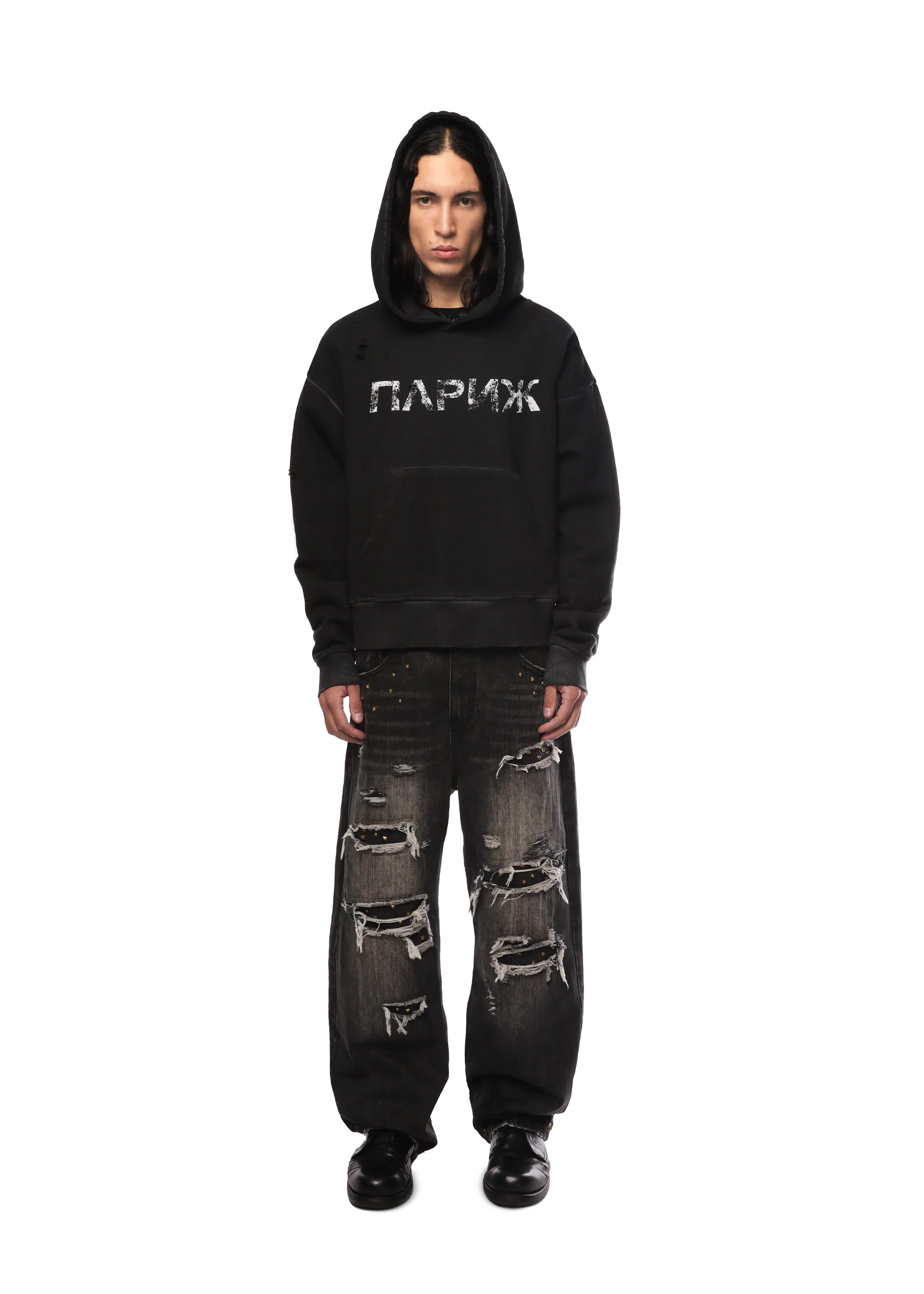 PARIS HOODIE in BLACK - Image 6