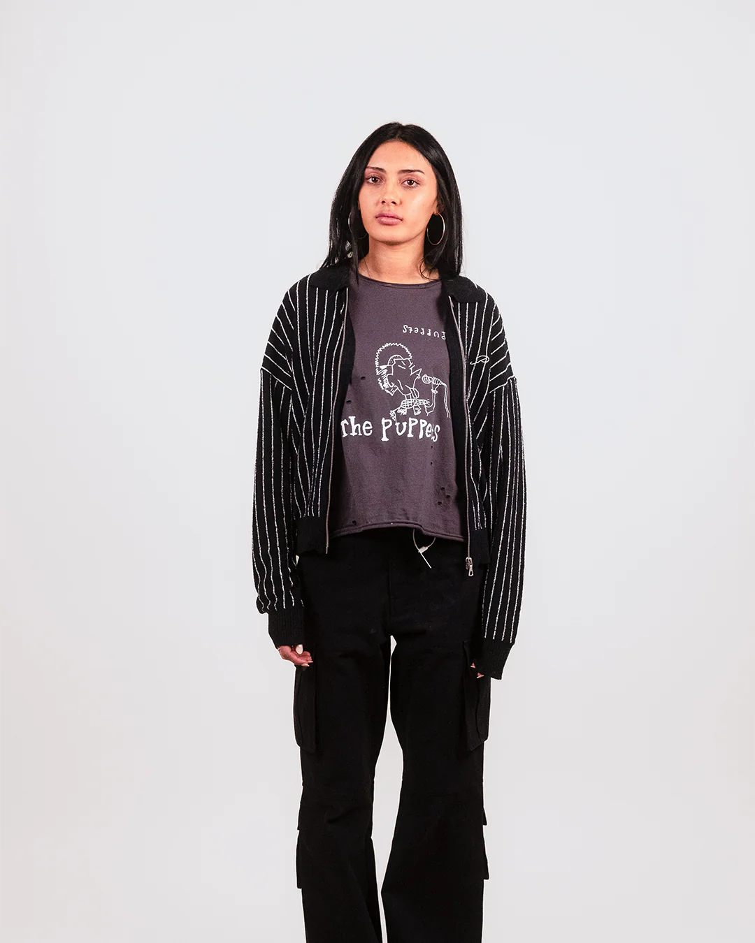 Posh Full Zip in Black - Image 6