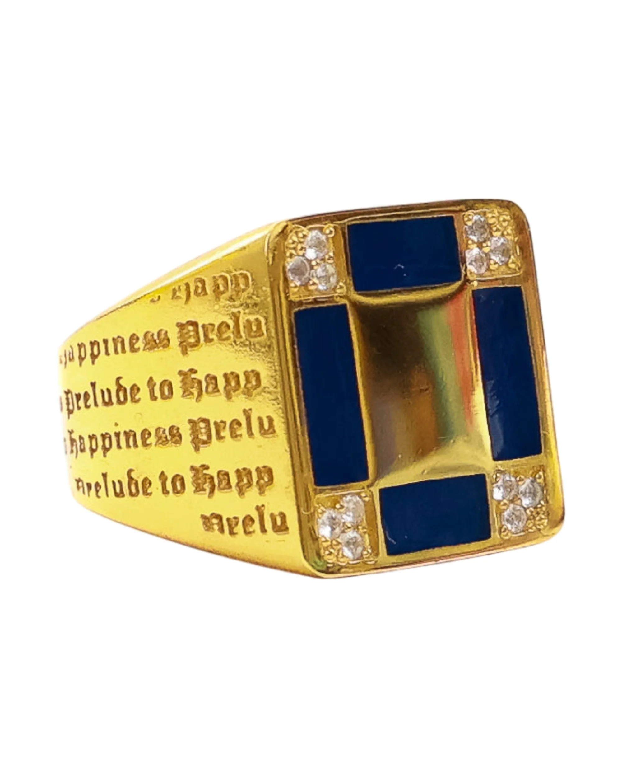 Prelude Signet (14K/Navy/Topaz)
