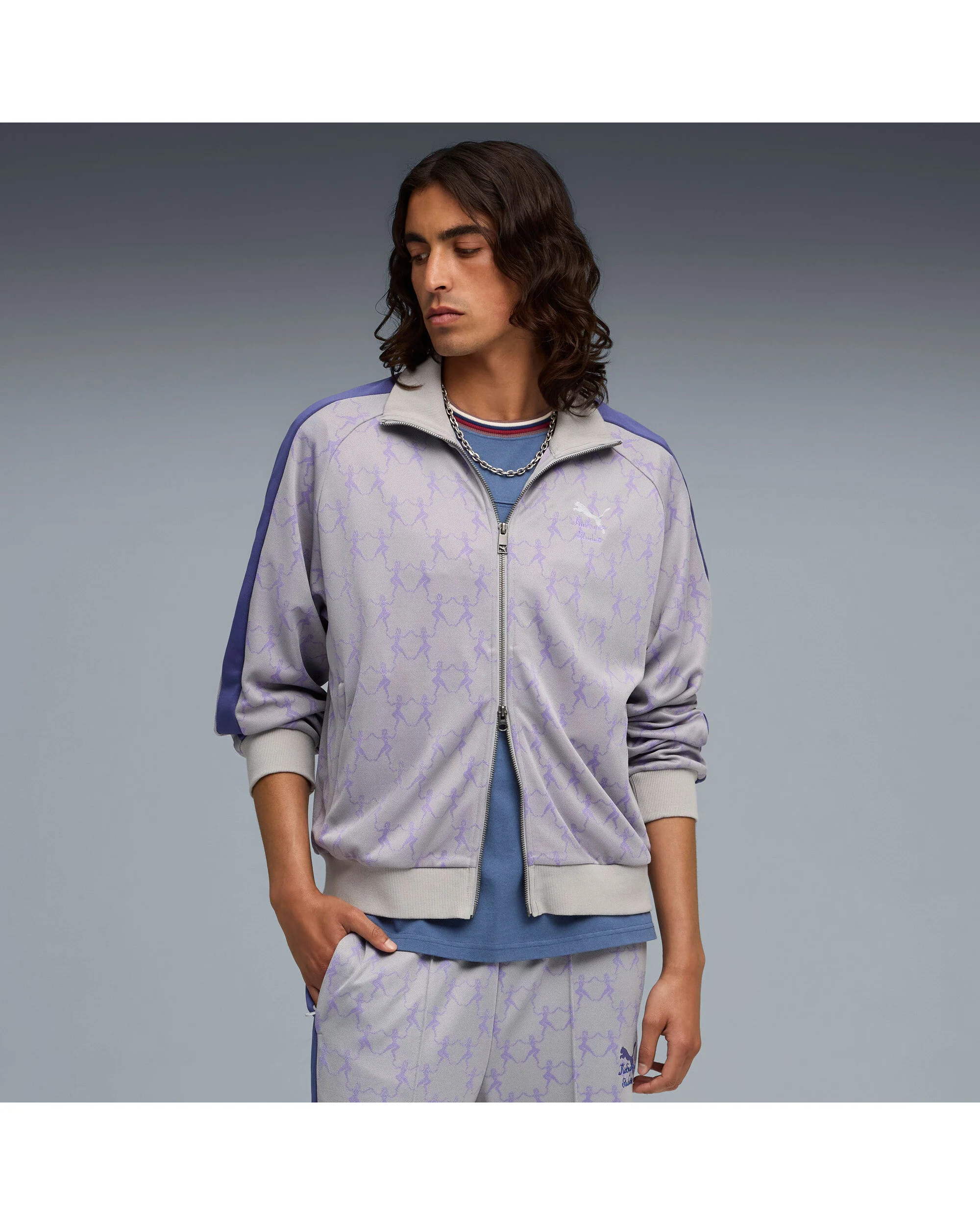 PUMA X KIDSUPER T7 TRACK JKT GRAY ECHO/AOP - Image 3