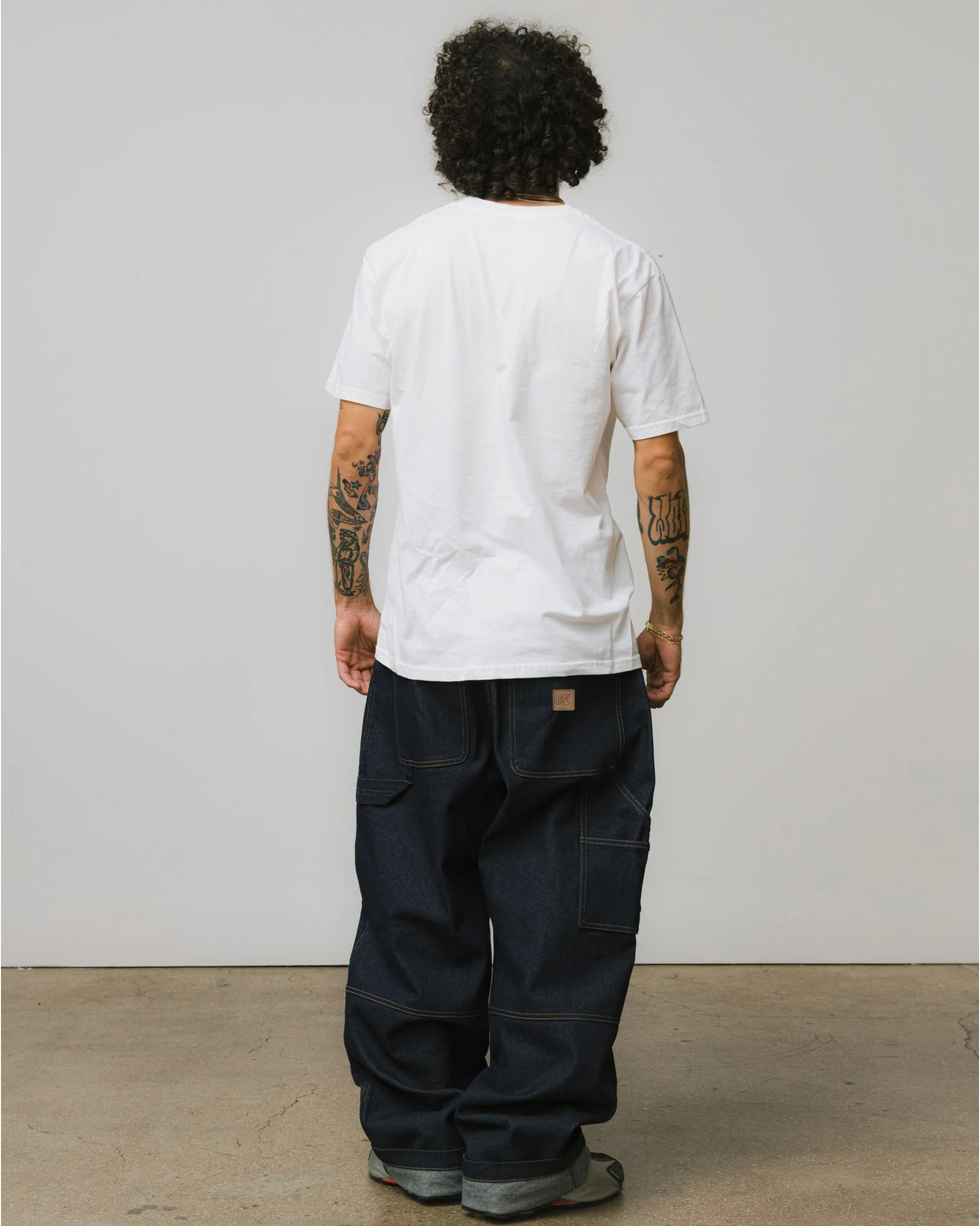 Raw Denim Double Knee Carpenter Pants - Image 2