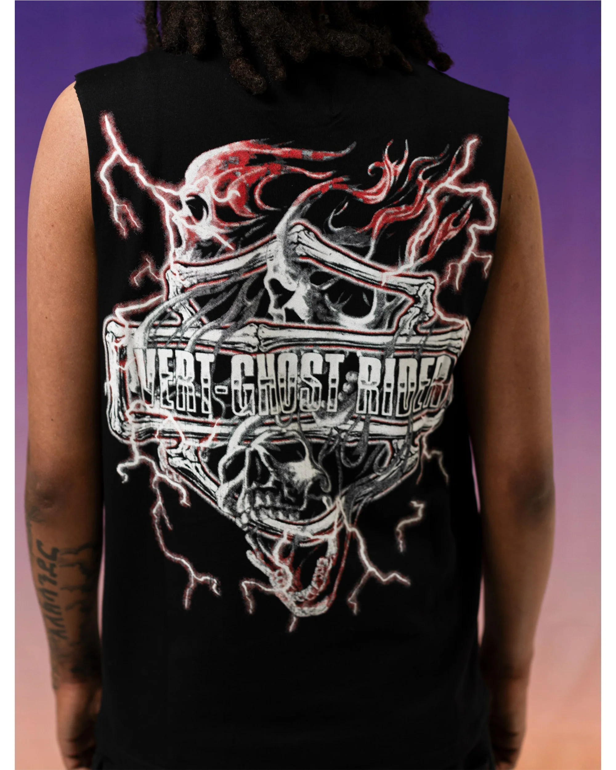 RED SKULL SHIRT CUT-OFF - Image 2