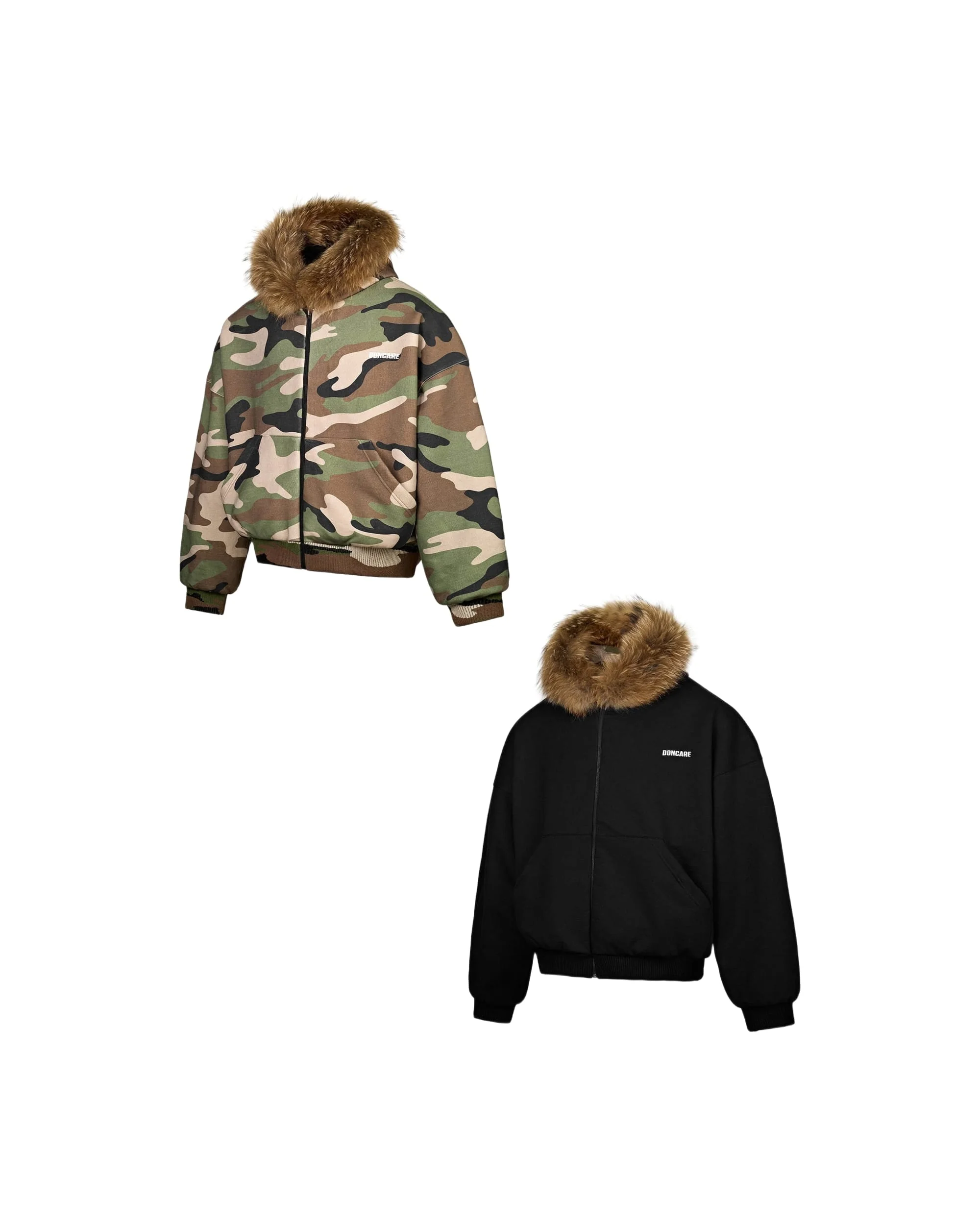 REVERSIBLE FUR ZIPPED HOODIE - Image 22