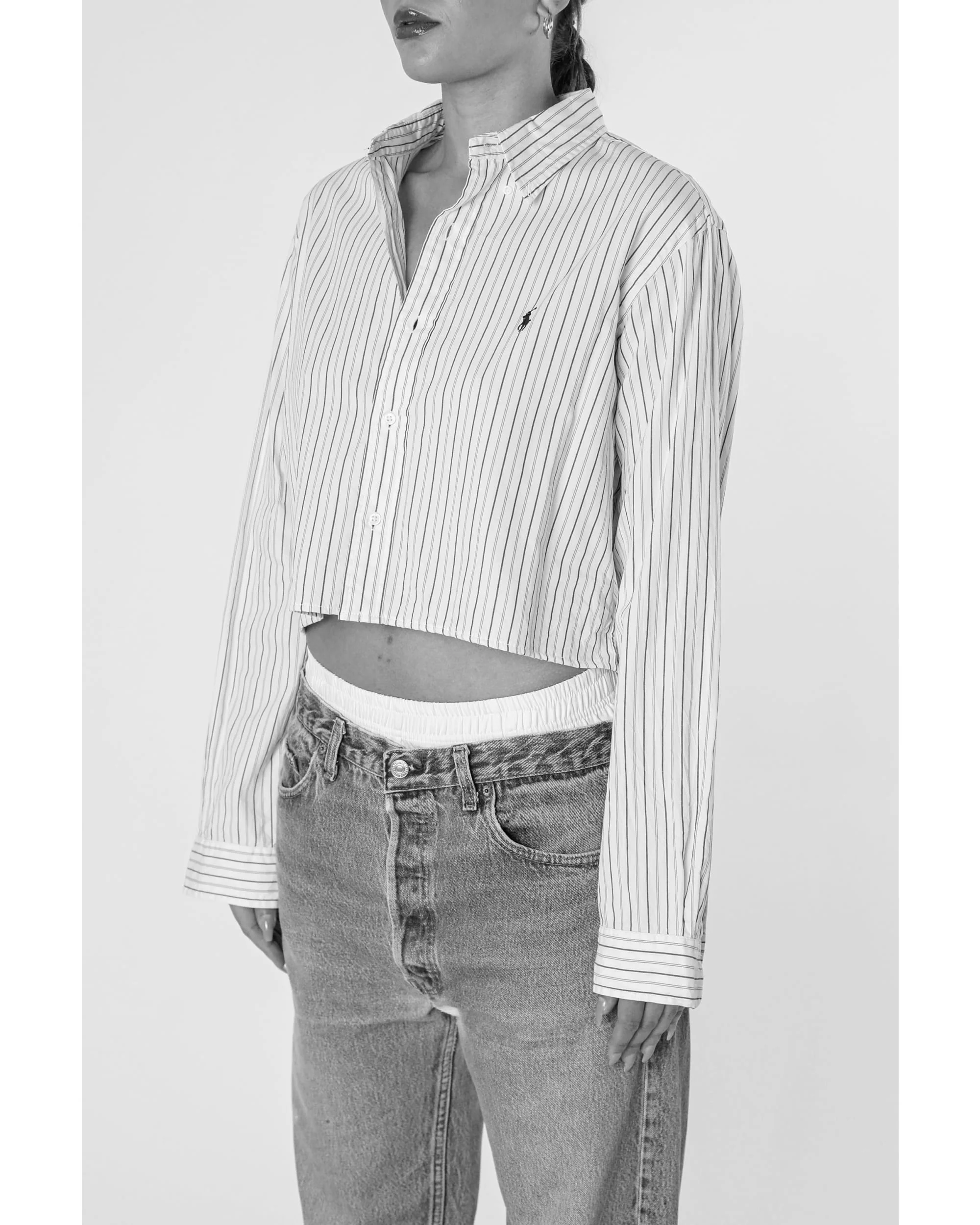Rework Oxford Crop Shirt - S, L - Image 2