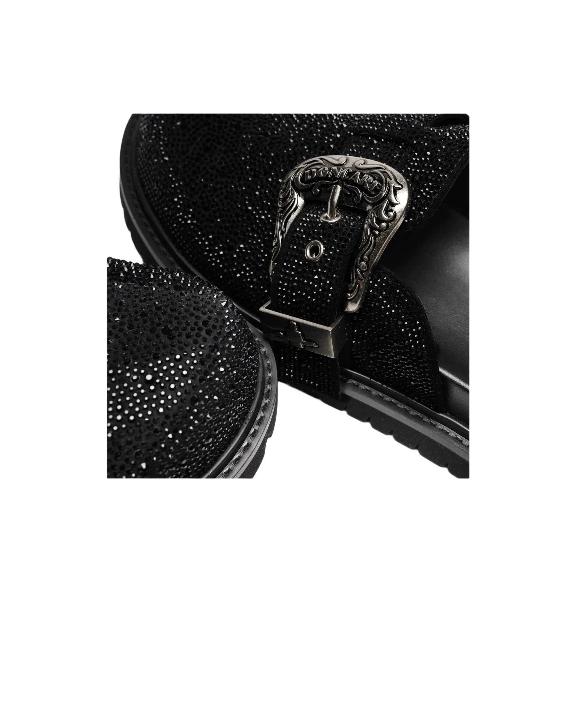 RHINESTONE LEATHER METAL MULES - Image 8
